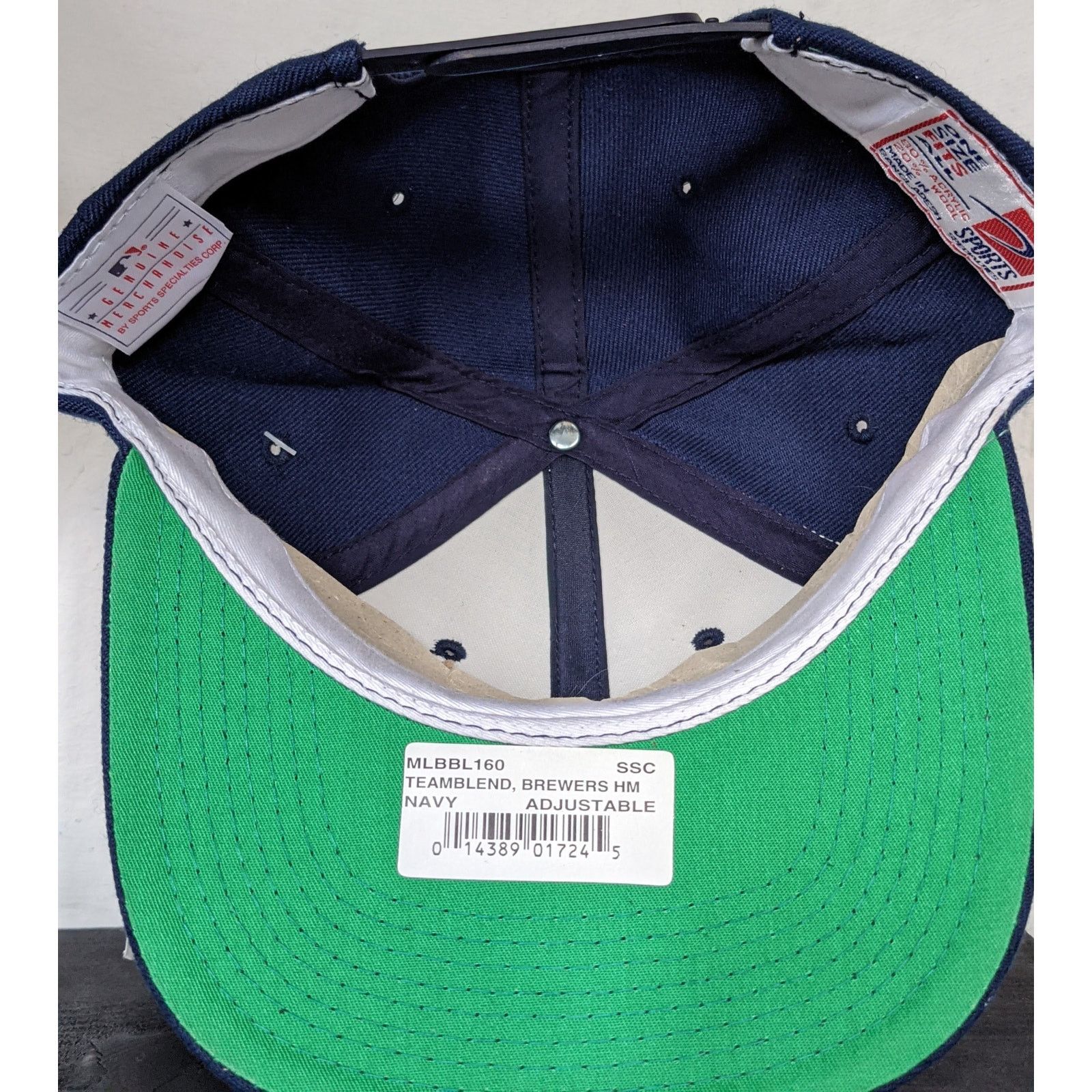 MLB × Sports Specialties NEW Milwaukee Brewers 1994-96 snapback hat navy Team MLB vtg Size ONE SIZE - 4 Thumbnail