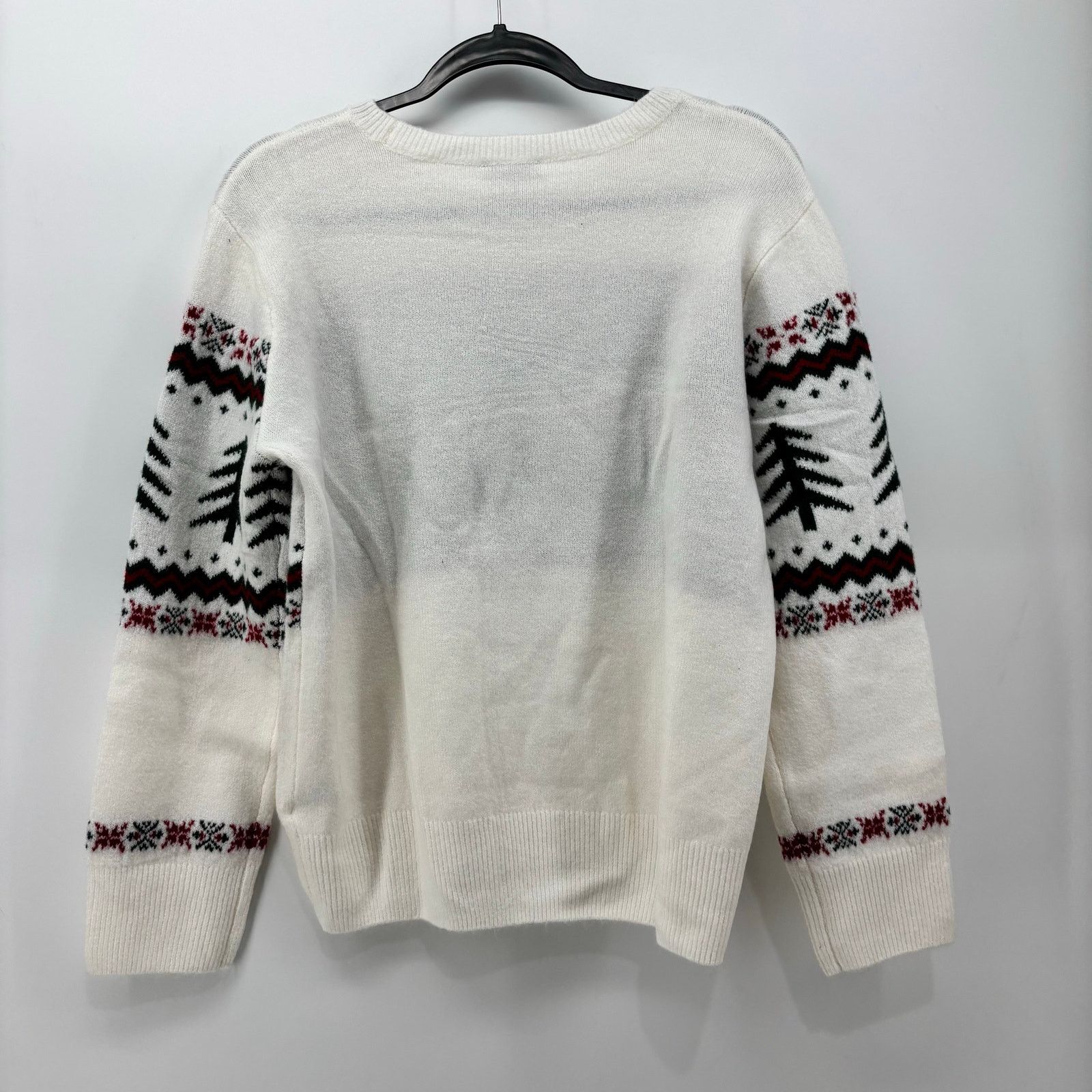 Vince Camuto Vince Camuto Womens Medium Christmas Sweater Cream Farm Size M / US 6-8 / IT 42-44 - 2 Thumbnail