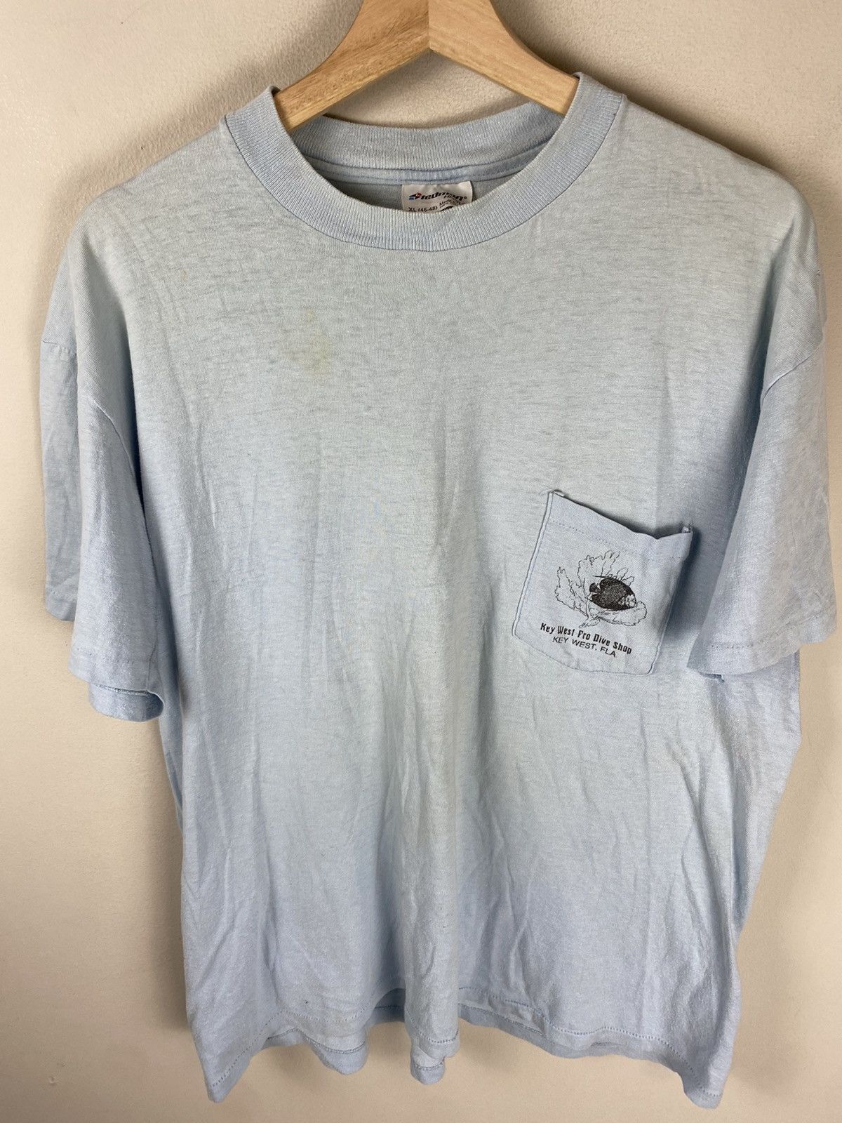 Vintage Vintage 80s Key West Pro Dive Shop Tee Size US XL / EU 56 / 4 - 1 Thumbnail