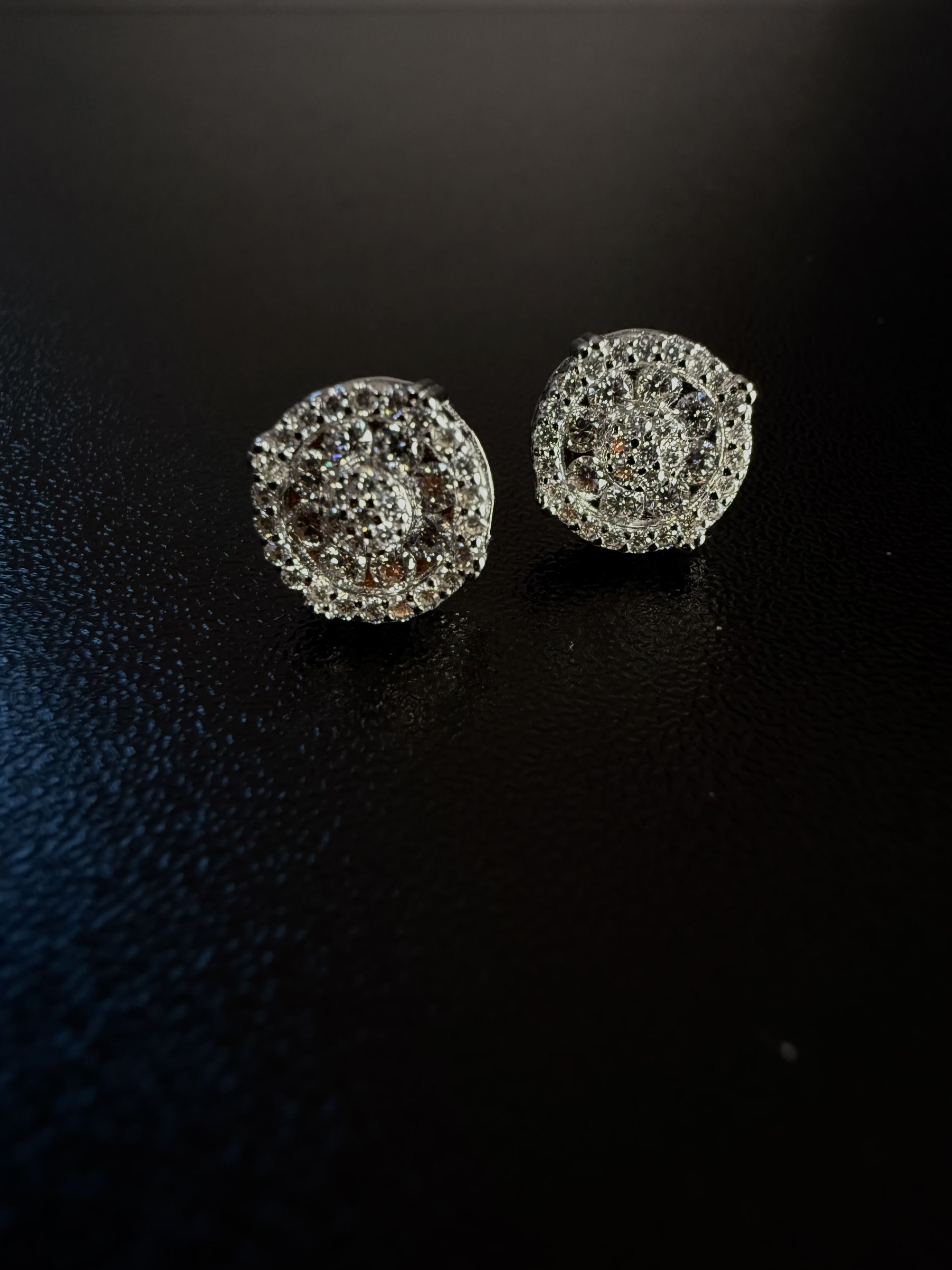 Other Royal Orbit Ice Crown moissanite Silver 925s earrings Size ONE SIZE - 5 Thumbnail