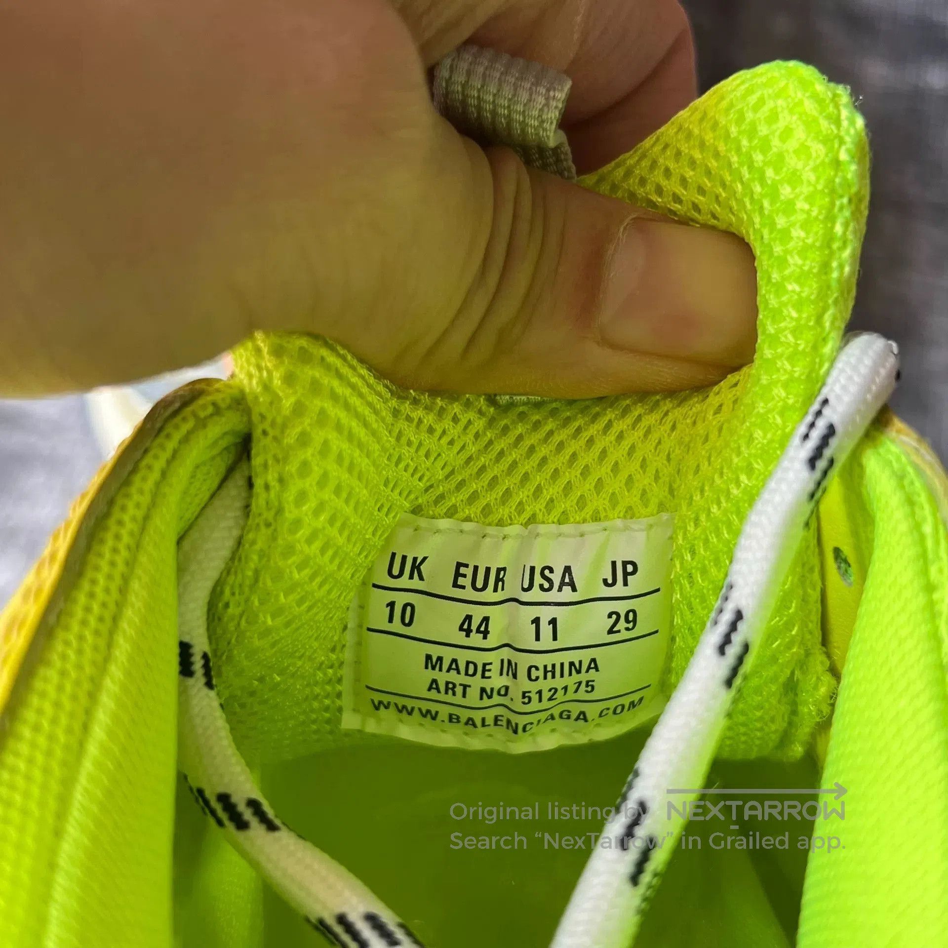 Balenciaga Balenciaga Triple S Sneakers in Neon Yellow/Gray. Size US 10 / EU 43 - 7 Thumbnail