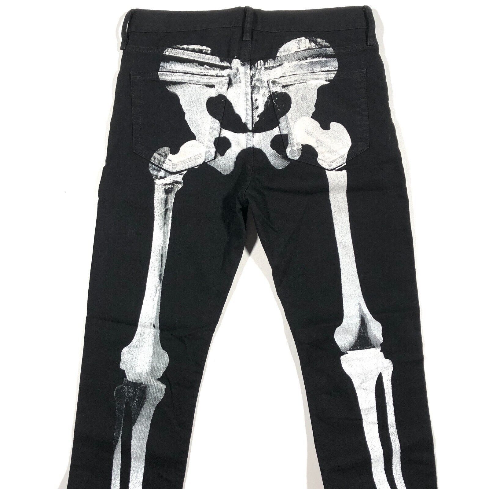 Levi's × Vintage Skeleton R Sniper Black Slim Jeans Pants size 31x33 B9 Size US 31 - 3 Thumbnail