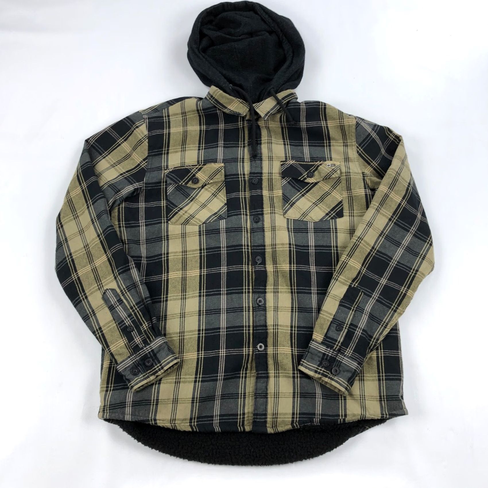 Vintage Salty Crew Shacket Mens L Flannel Plaid Earth Tones Grunge Schooner Jacket Size US L / EU 52-54 / 3 - 2 Thumbnail