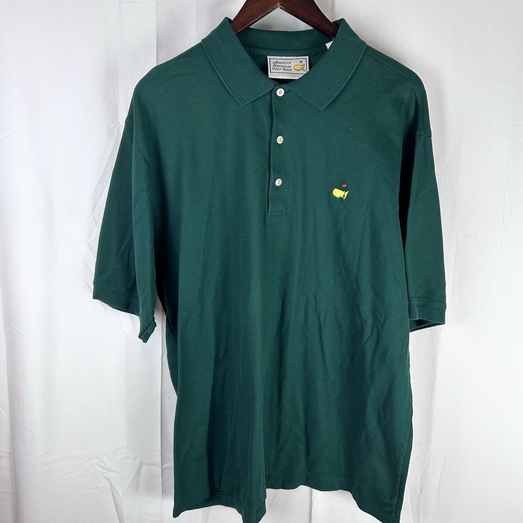 Vintage VINTAGE Augusta National Golf Shop Masters Polo XL Green Two-Ply Mercerized Logo Embroidered Golf Shirt Mens Size US XL / EU 56 / 4 - 2 Thumbnail