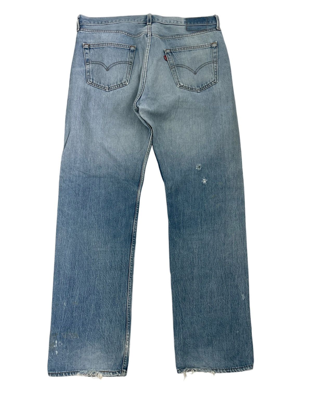 Levi's × Vintage Vintage 90s Levis 501 Grunge Thrashed Jeans Size US 36 / EU 52 - 2 Thumbnail