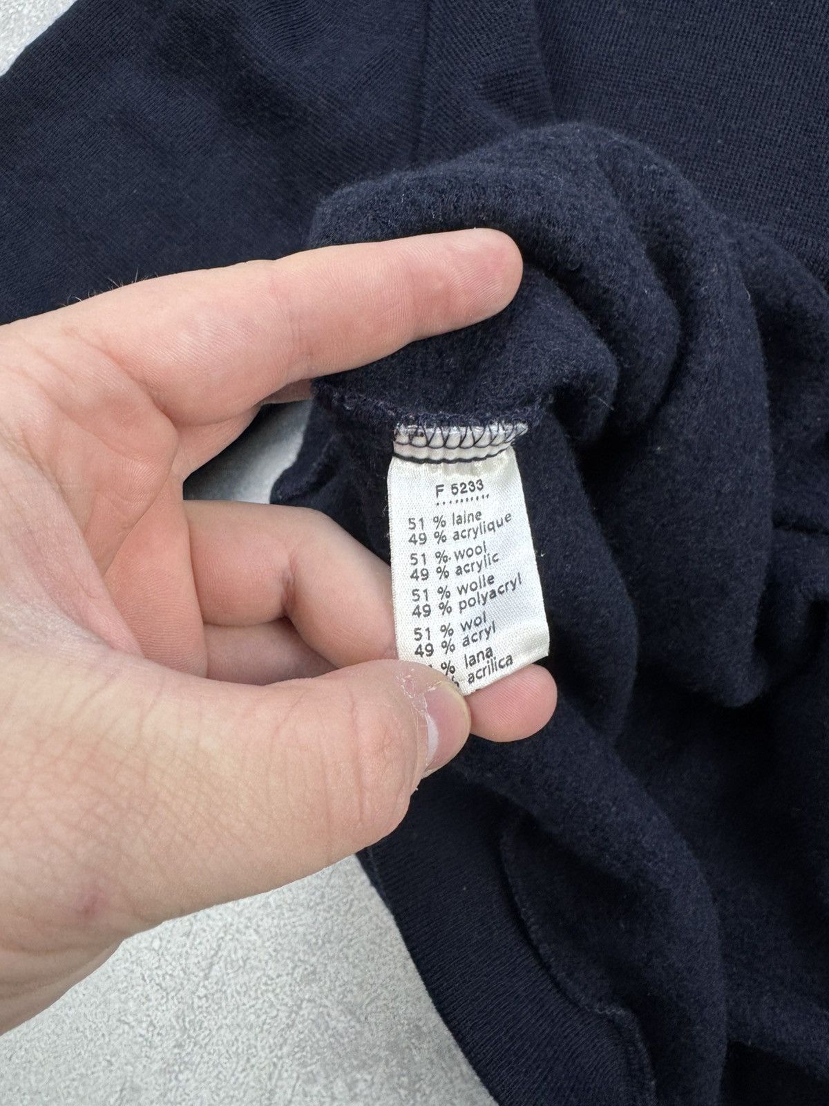 Lacoste Vintage Lacoste 90s Dark Blue Wool Sweater Logo size 8 Size US XXL / EU 58 / 5 - 6 Thumbnail