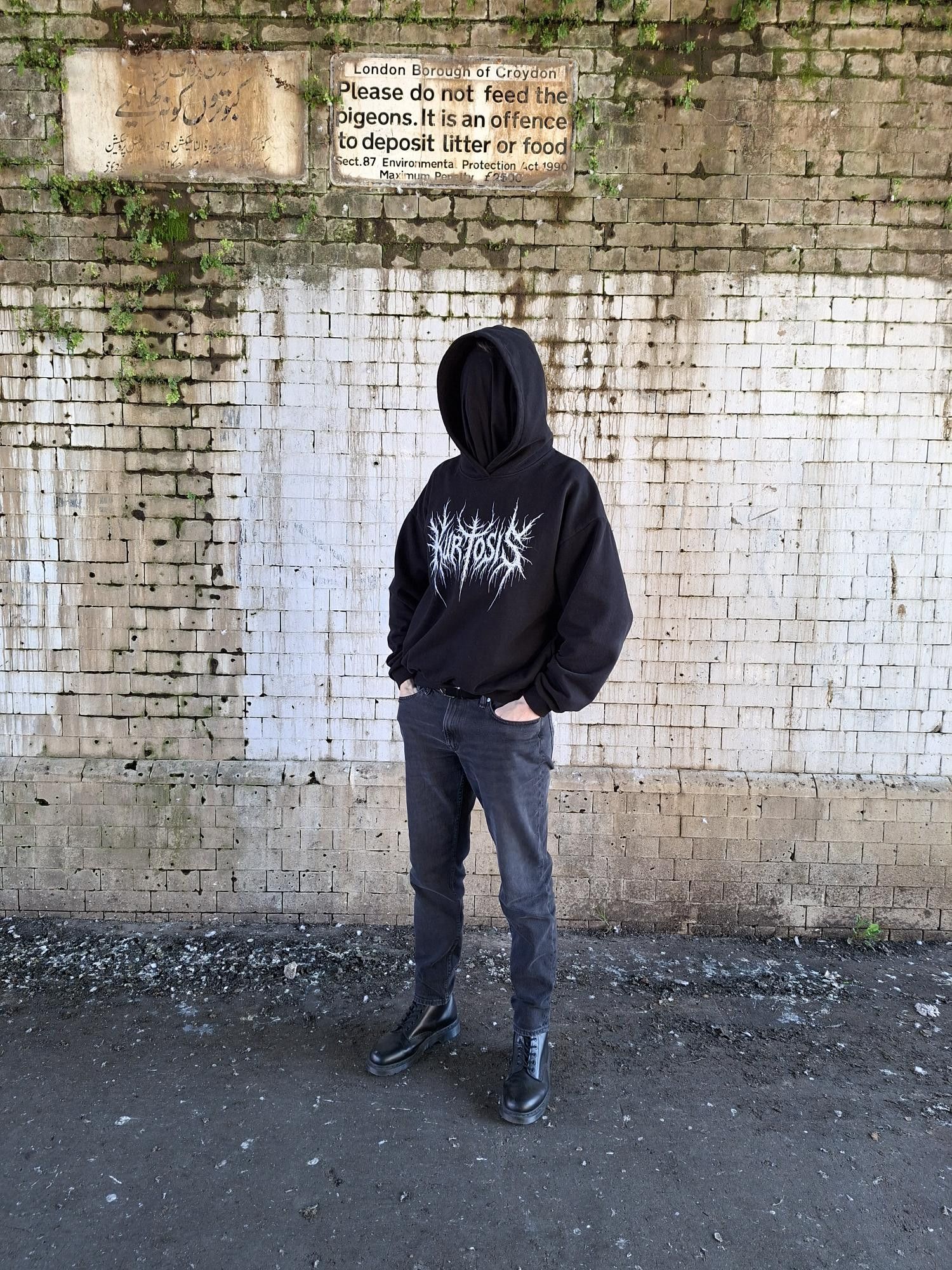 Other KURTOSIS "Live in the Tails" 460GSM Black Metal Heavy Hoodie Size US XL / EU 56 / 4 - 3 Thumbnail