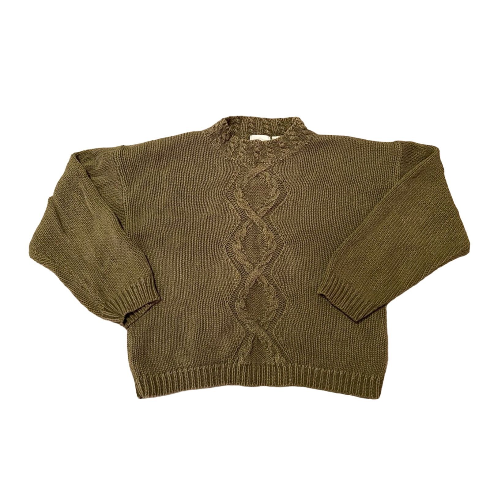 Other Fast Pace Chunky knit Olive Green Sweater Size M / US 6-8 / IT 42-44 - 4 Thumbnail