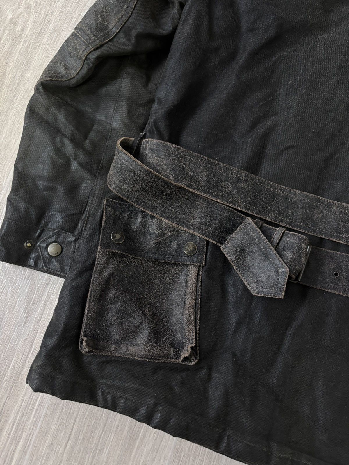 Belstaff Vintage Belstaff leather waterproof jacket mens 90s Size US XL / EU 56 / 4 - 7 Thumbnail
