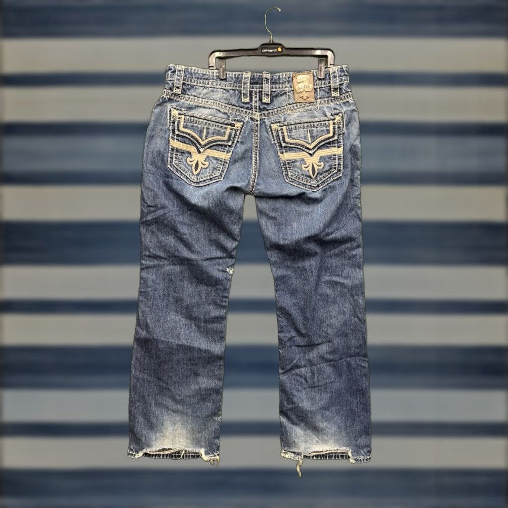 Vintage VINTAGE Rock Revival Jeans Mens 38 Caesar Relaxed Straight Fit Distressed Grunge Punk Size US 38 / EU 54 - 1 Thumbnail