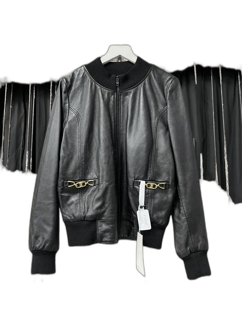 Celine Celine Black Leather Bomber Jacket-yf Size US S / EU 44-46 / 1 - 1 Thumbnail