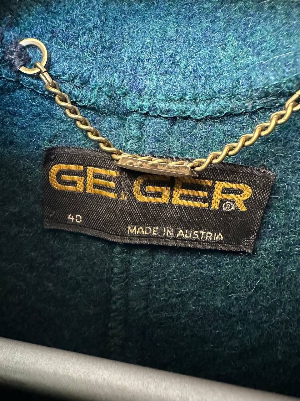 Designer × Kurt Geiger × Vintage Geiger Austria Boiled Wool Jacket Green Black Vintage Size M / US 6-8 / IT 42-44 - 16 Thumbnail