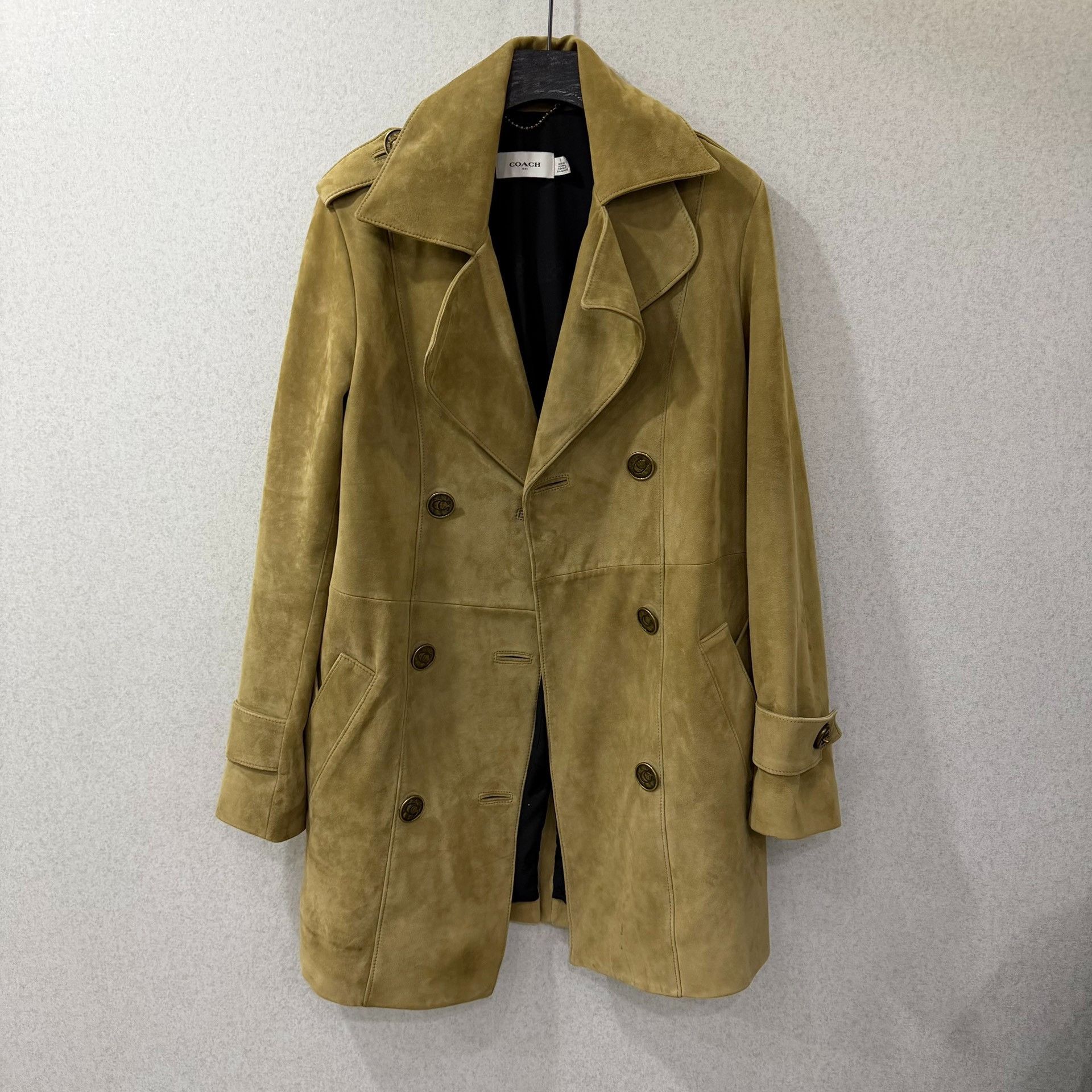 Coach Coach Leather Long Brown Coat L Women Size L / US 10 / IT 46 - 1 Thumbnail