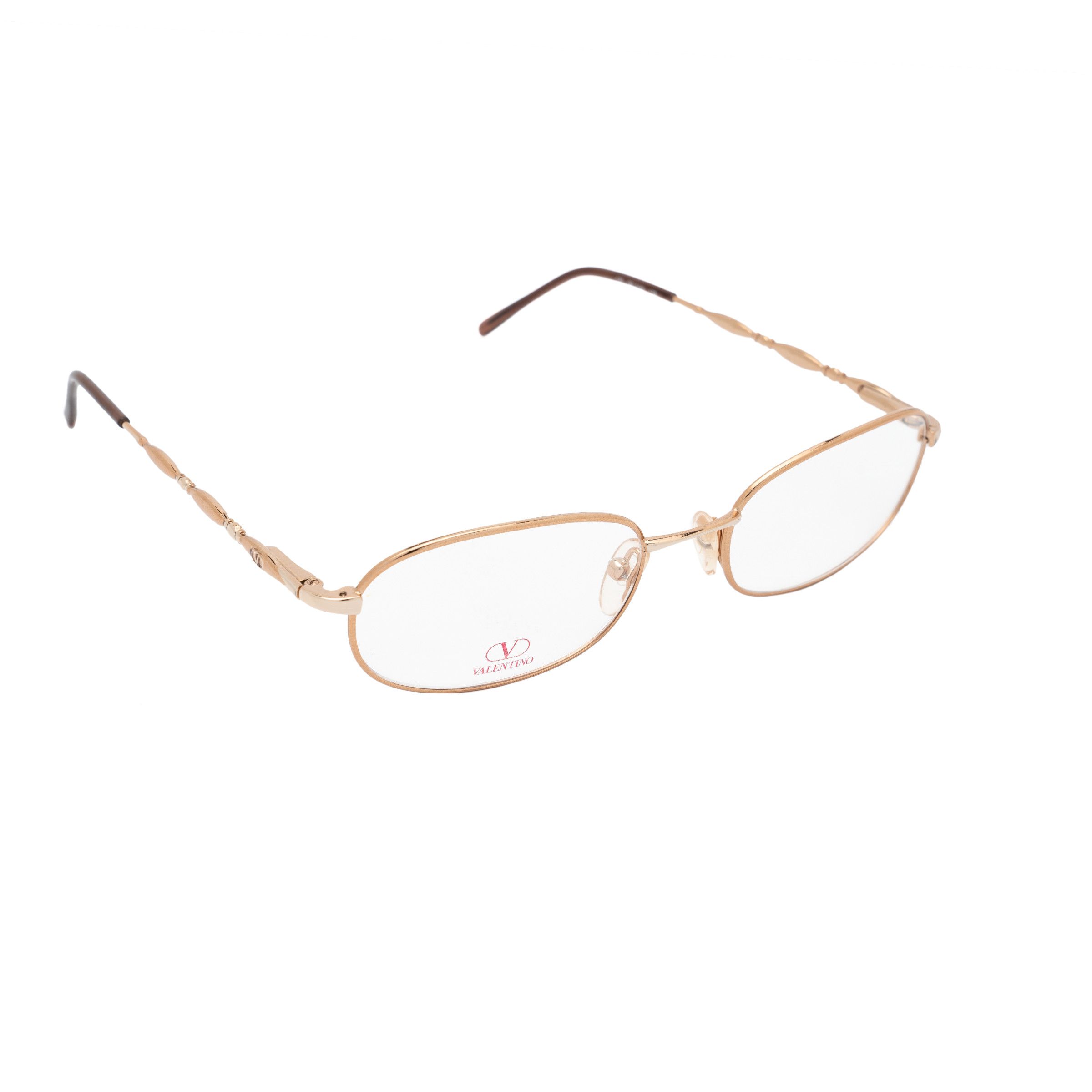 Valentino Valentino '00s Gold Oval Details Glasses Size ONE SIZE - 1 Thumbnail
