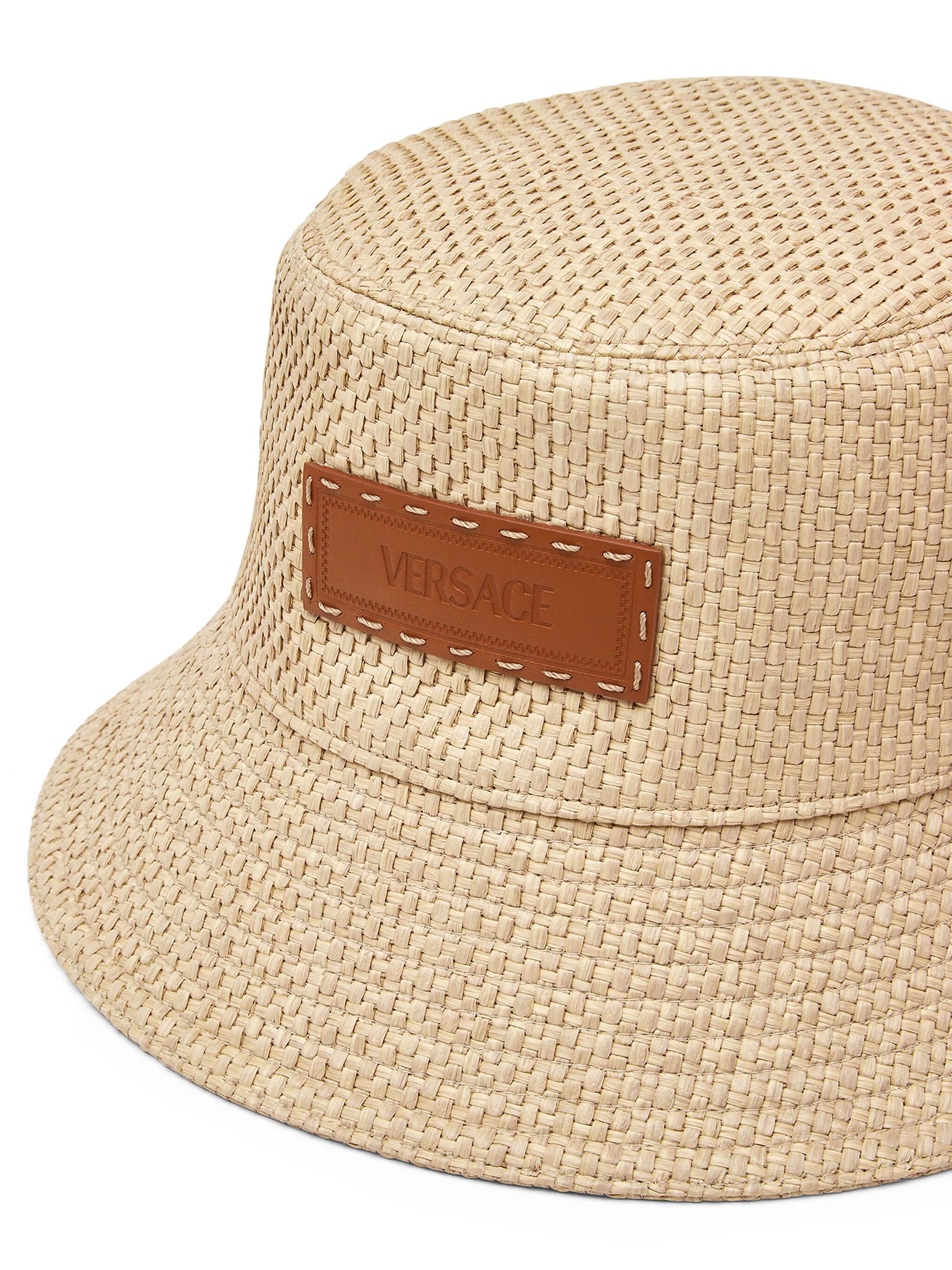 Versace o1s22i1n1024 Size: 58 / Raffia Bucket Hat in Beige Size ONE SIZE - 3 Thumbnail