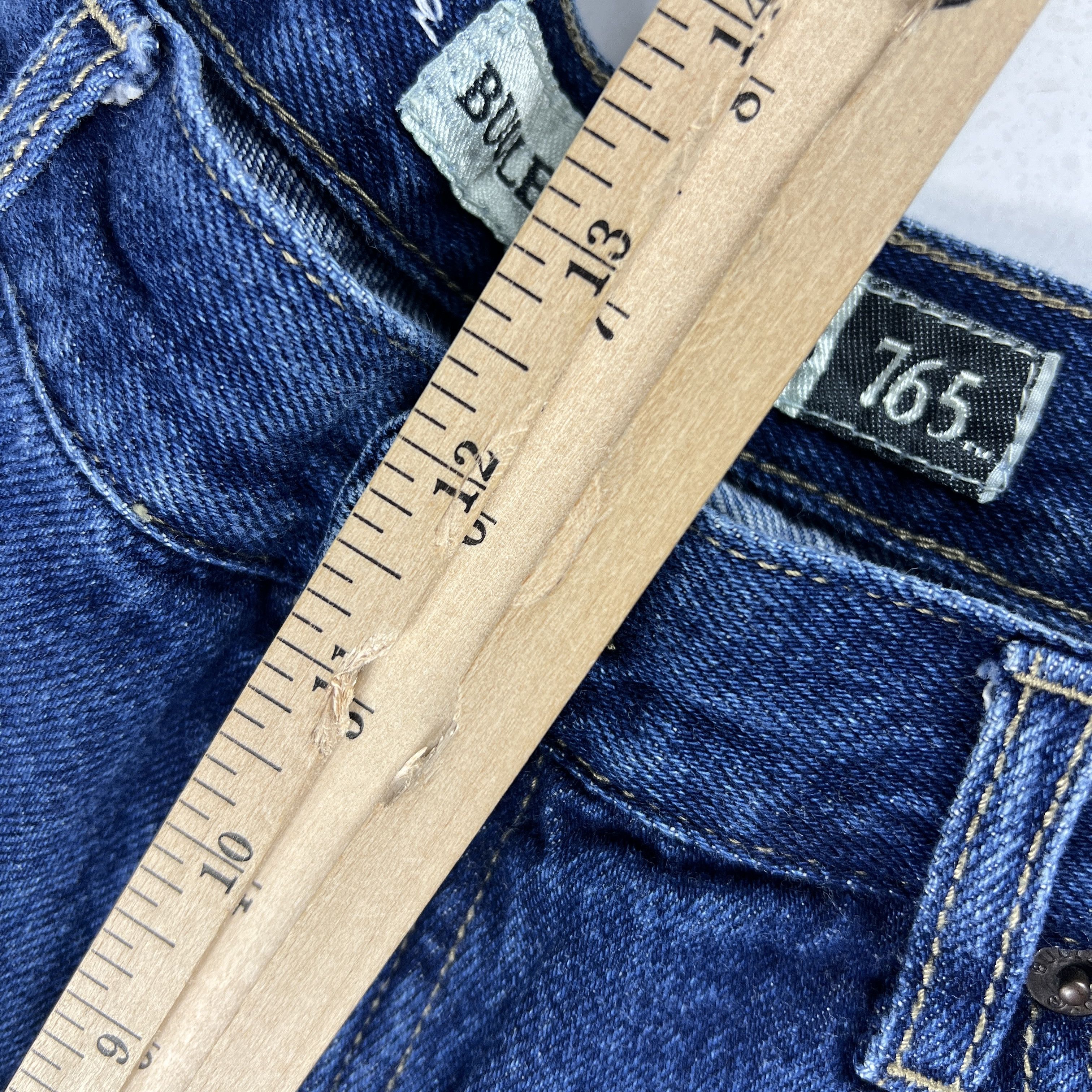 Bugle Boy × Vintage VTG Bugle Boy Shorts Relaxed Bermuda Blue Faded Cotton Jorts Size US 35 - 16 Thumbnail