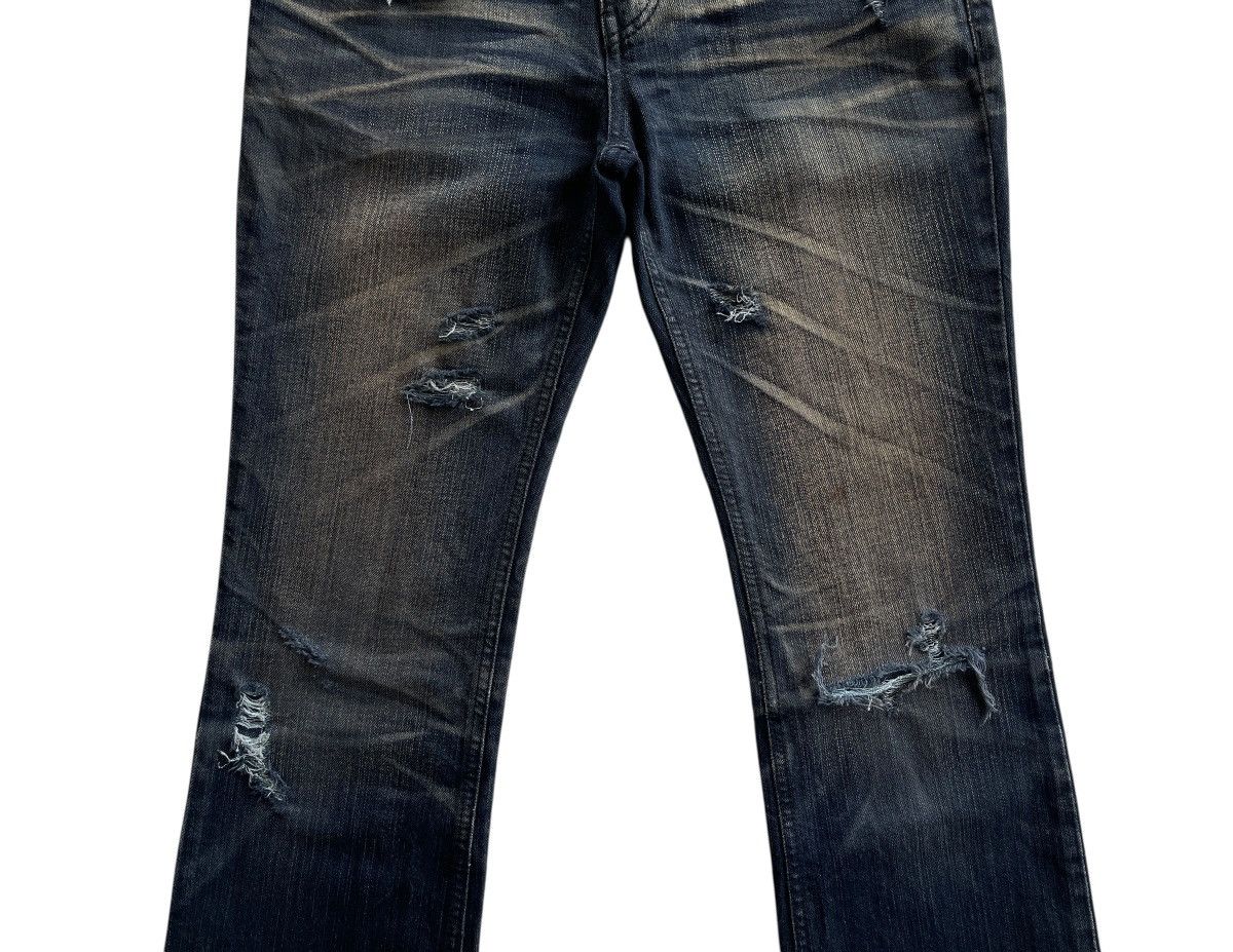 Japanese Brand CavariA Distressed Flare Denim Size US 30 / EU 46 - 9 Thumbnail