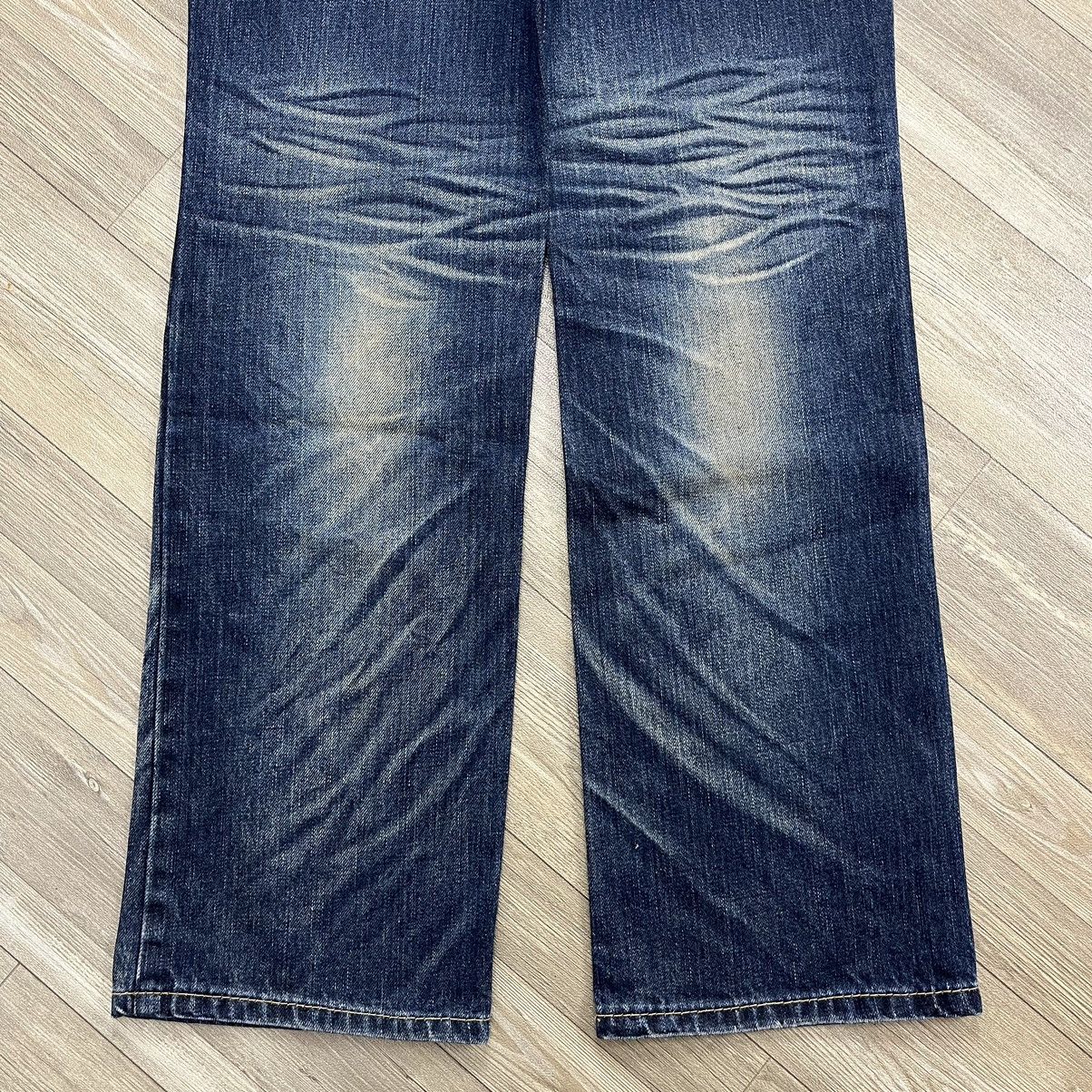 If Six Was Nine × Japanese Brand × Le Grande Bleu (L.G.B.) Vtg Lolita Embroidered Flare Jeans Faded Exotic Denim Y2K Size US 31 - 15 Thumbnail