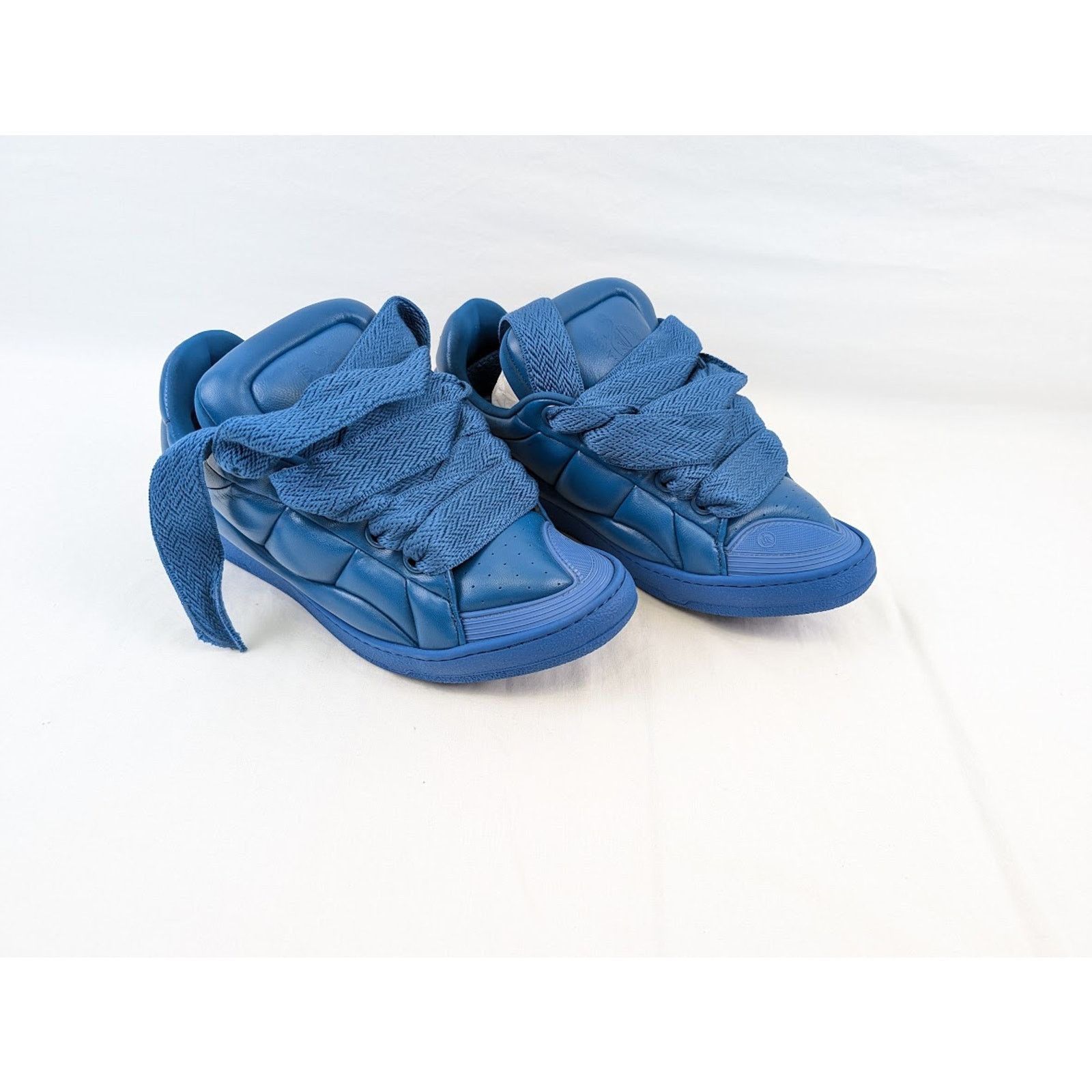 Lanvin o1rshd1 Curb XL Low Top Sneakers in Blue Size US 12 / EU 45 - 14 Thumbnail
