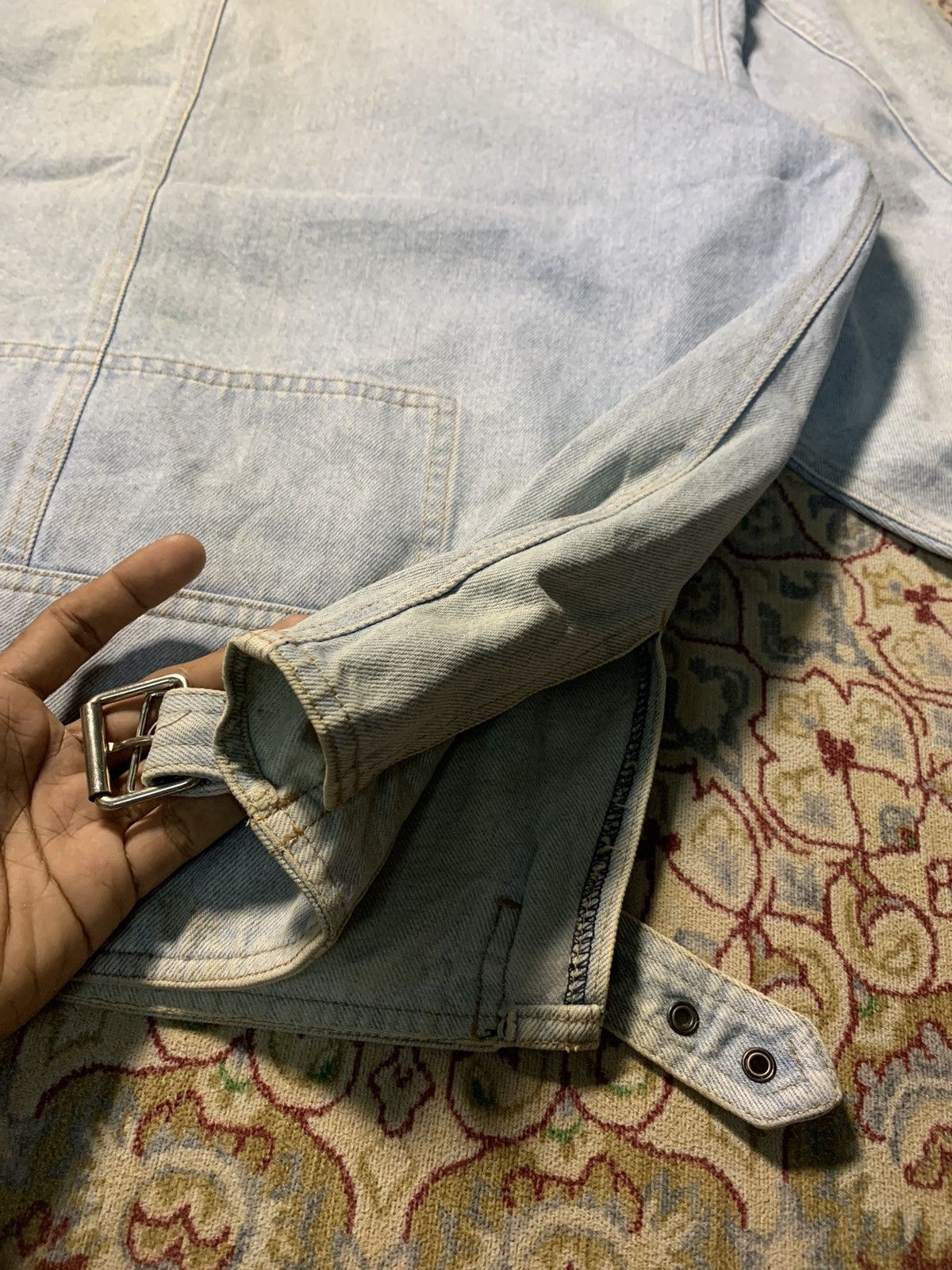 Marithe + Francois Girbaud 80s MARITHE FRANCOIS GIRBAUD DENIM JACKET BUCKLE SIDE Size US XL / EU 56 / 4 - 12 Thumbnail