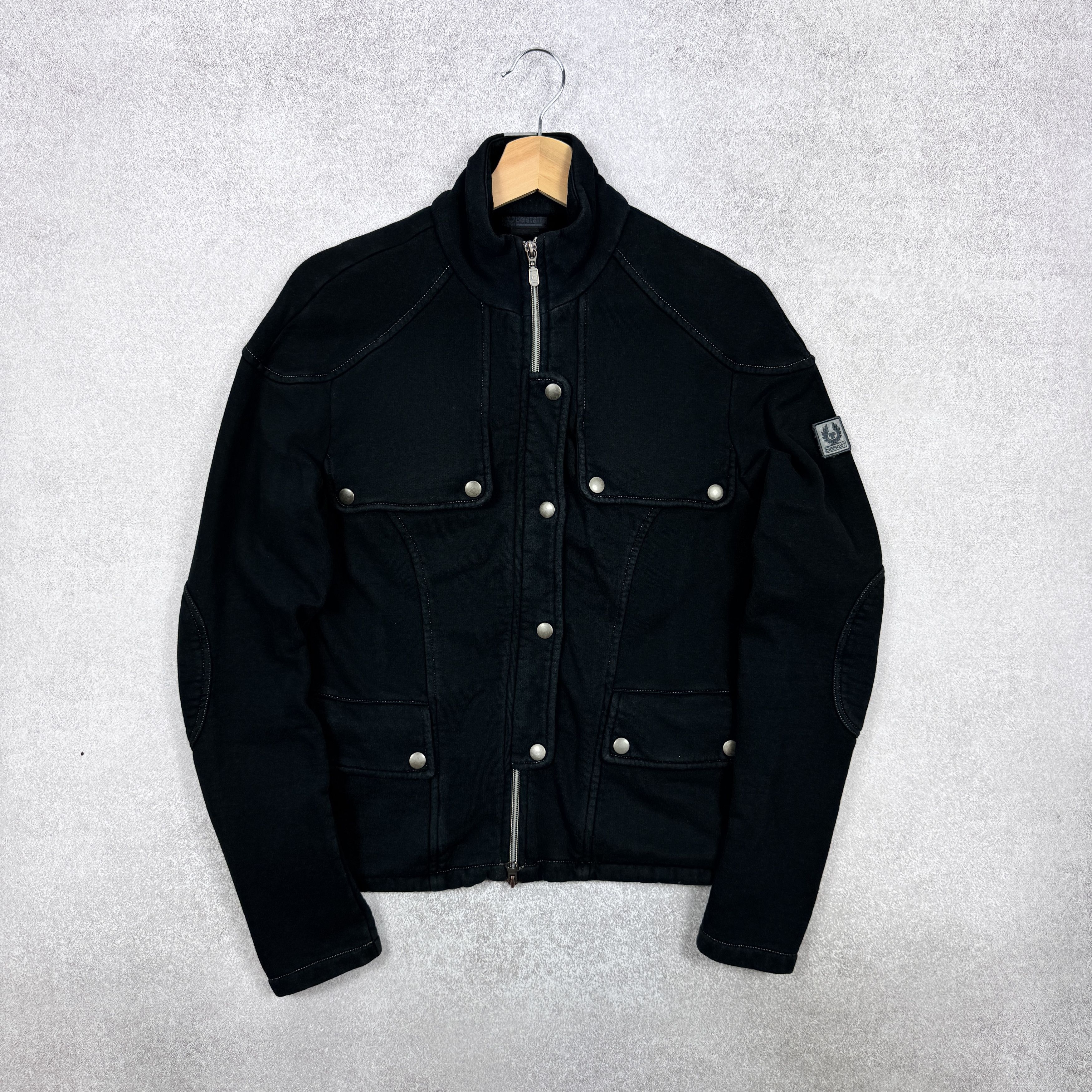 Belstaff Women`s Belstaff Black Big Logo Cotton Jacket Size 46 Size S / US 4 / IT 40 - 3 Thumbnail