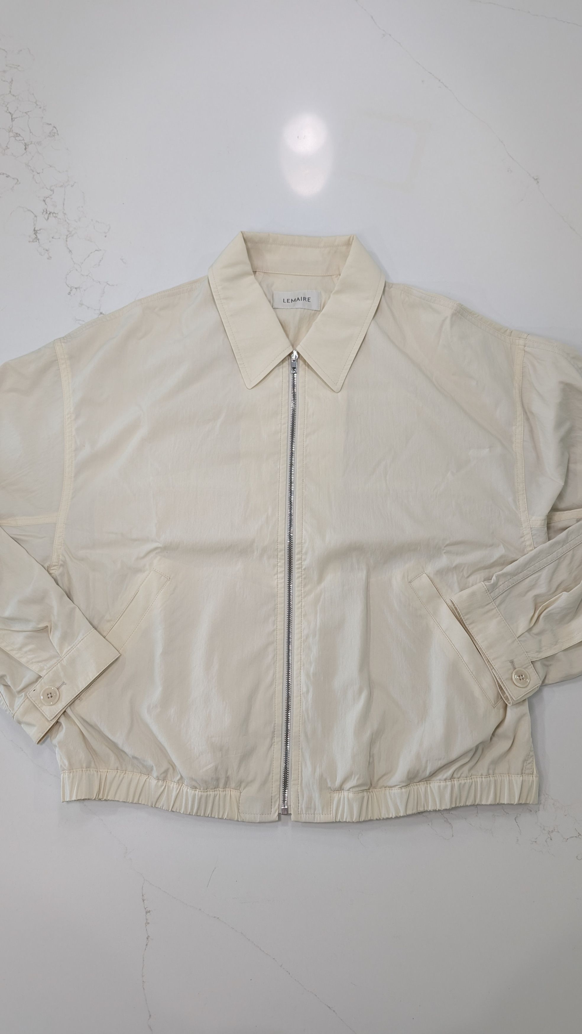 Lemaire Lemaire Creamy White Zipped Technical Blouson - Size LARGE Size US L / EU 52-54 / 3 - 1 Thumbnail