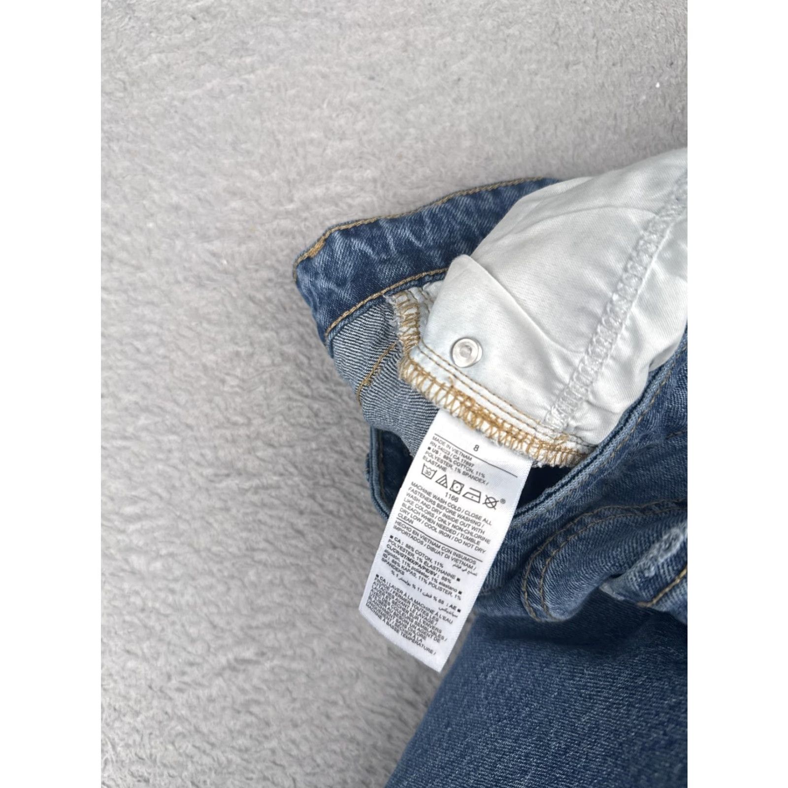 Old Navy Old Navy Jeans Womens 8 Blue High-Rise OG Loose Cropped Raw Hem Wide Leg Denim Size 30" / US 8 / IT 44 - 7 Thumbnail