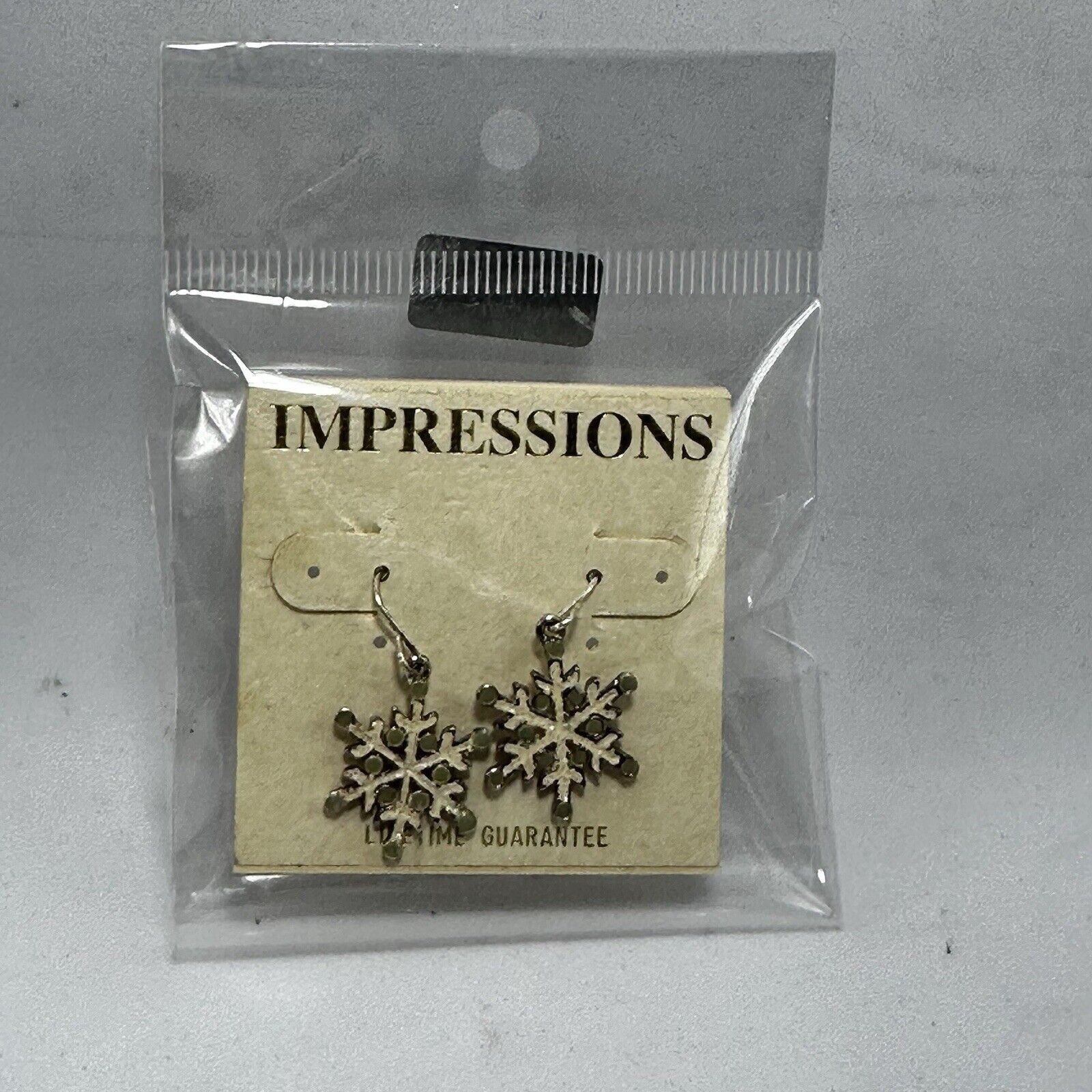 Unknown London Impressions Snowflake Sparkling Earrings Hoop Dangling Size ONE SIZE - 5 Thumbnail