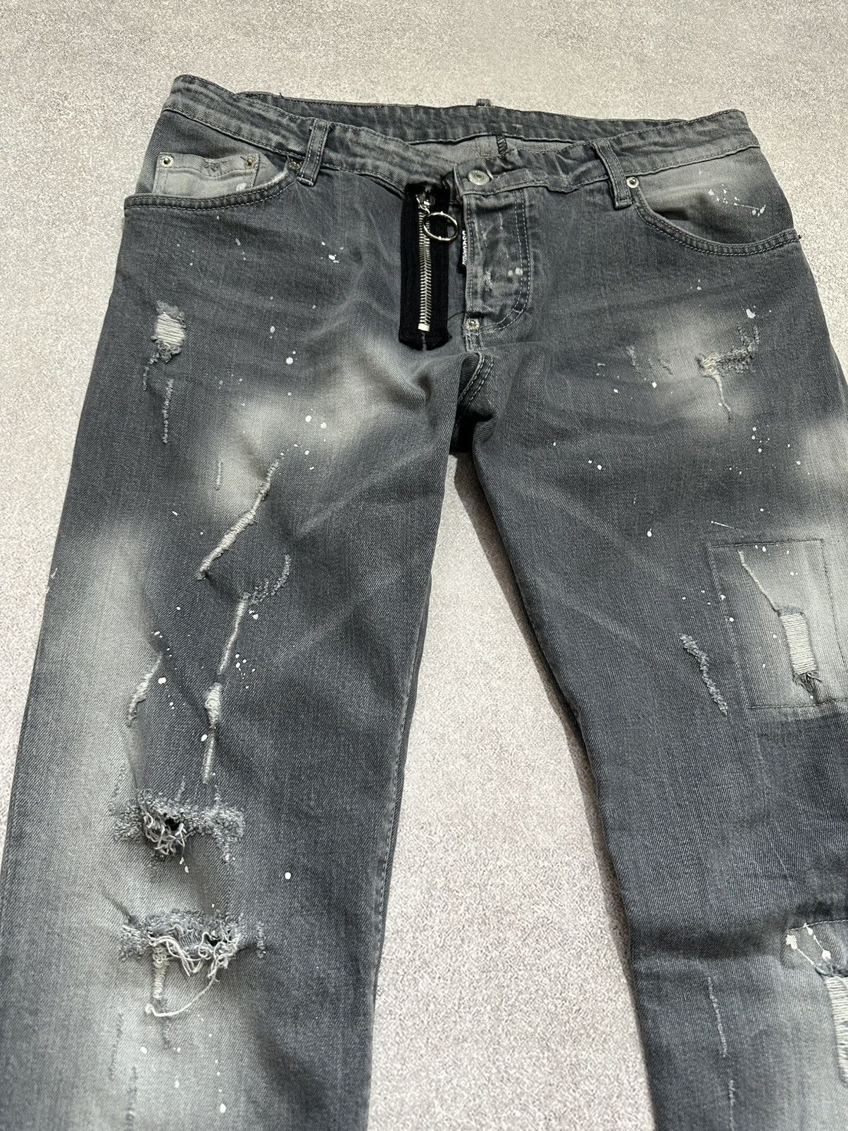 Dsquared2 Dsquared2 Luxury Gray Wash Denim Distressed Style Slim Jeans Size US 30 / EU 46 - 3 Thumbnail