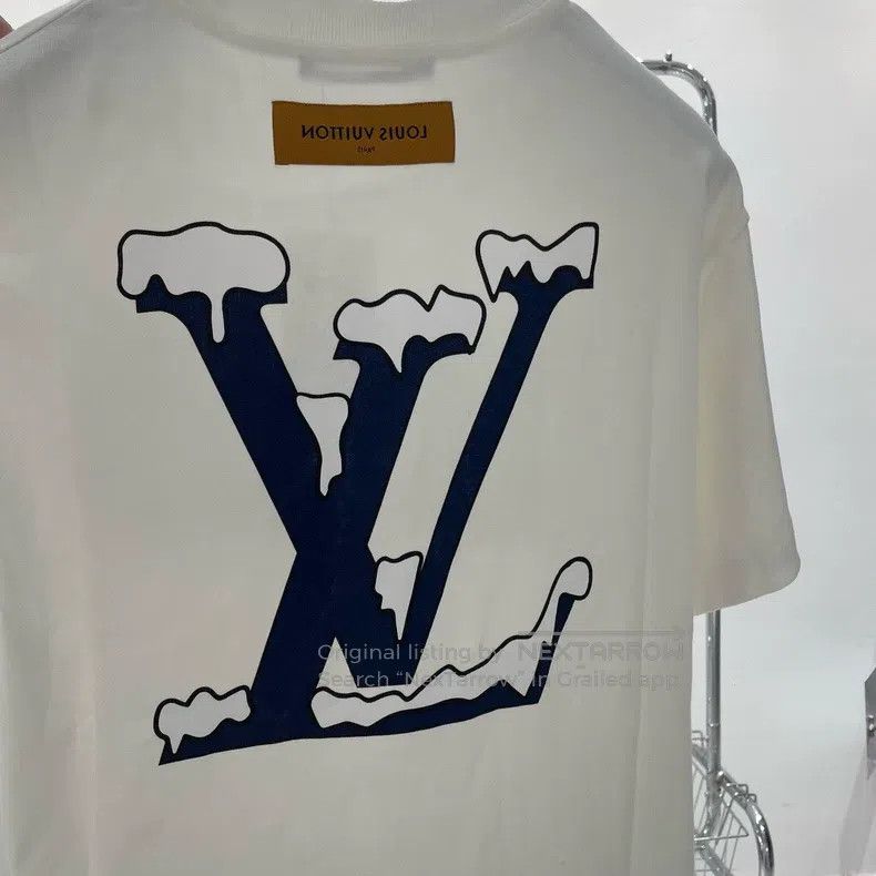 Louis Vuitton Louis Vuitton Snow Letter Short Sleeve Size US L / EU 52-54 / 3 - 1 Thumbnail