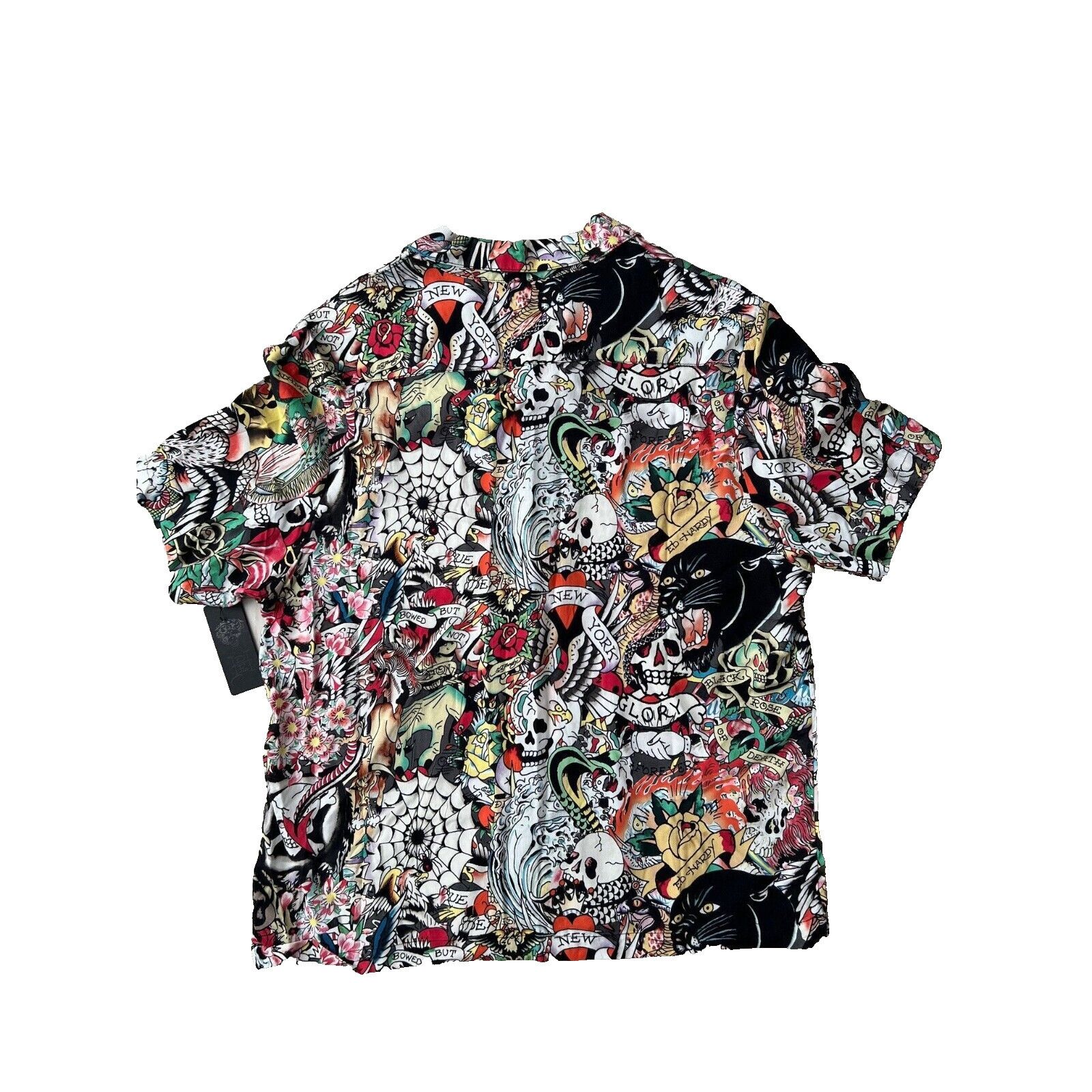 Ed Hardy Ed Hardy Tattoo Collage Camp Button Shirt ( S ) Size US S / EU 44-46 / 1 - 2 Thumbnail