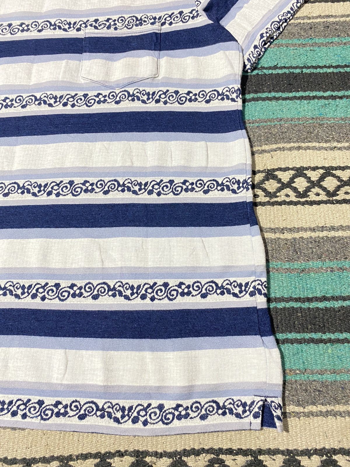 Remi Relief REMI RELIEF Jacquard Border Pocket Tee Size US S / EU 44-46 / 1 - 4 Thumbnail