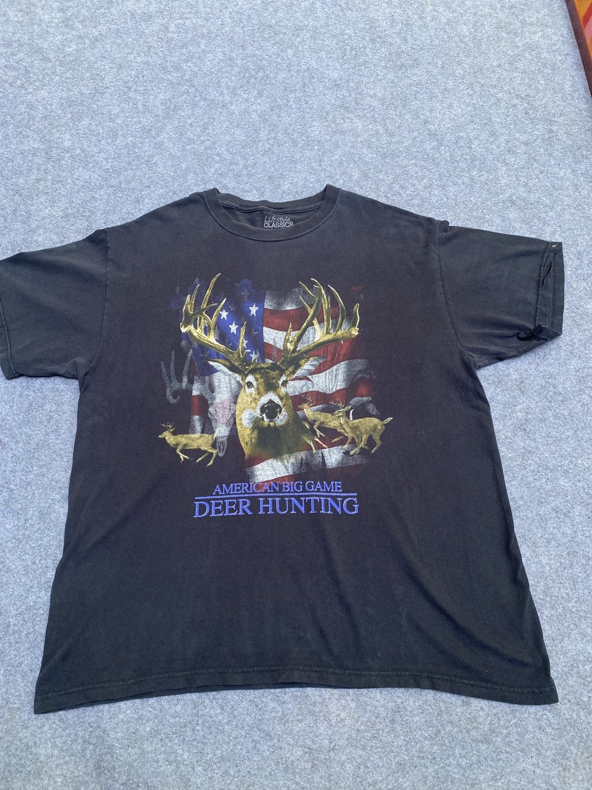 Japanese Brand × Vintage America big game deer hunting tee Size US L / EU 52-54 / 3 - 12 Thumbnail
