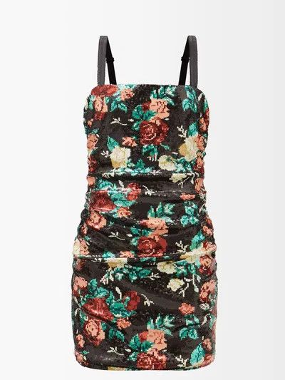 Dolce & Gabbana o1y0825 Mini Dress in Multicolor Size L / US 10 / IT 46 - 1 Thumbnail