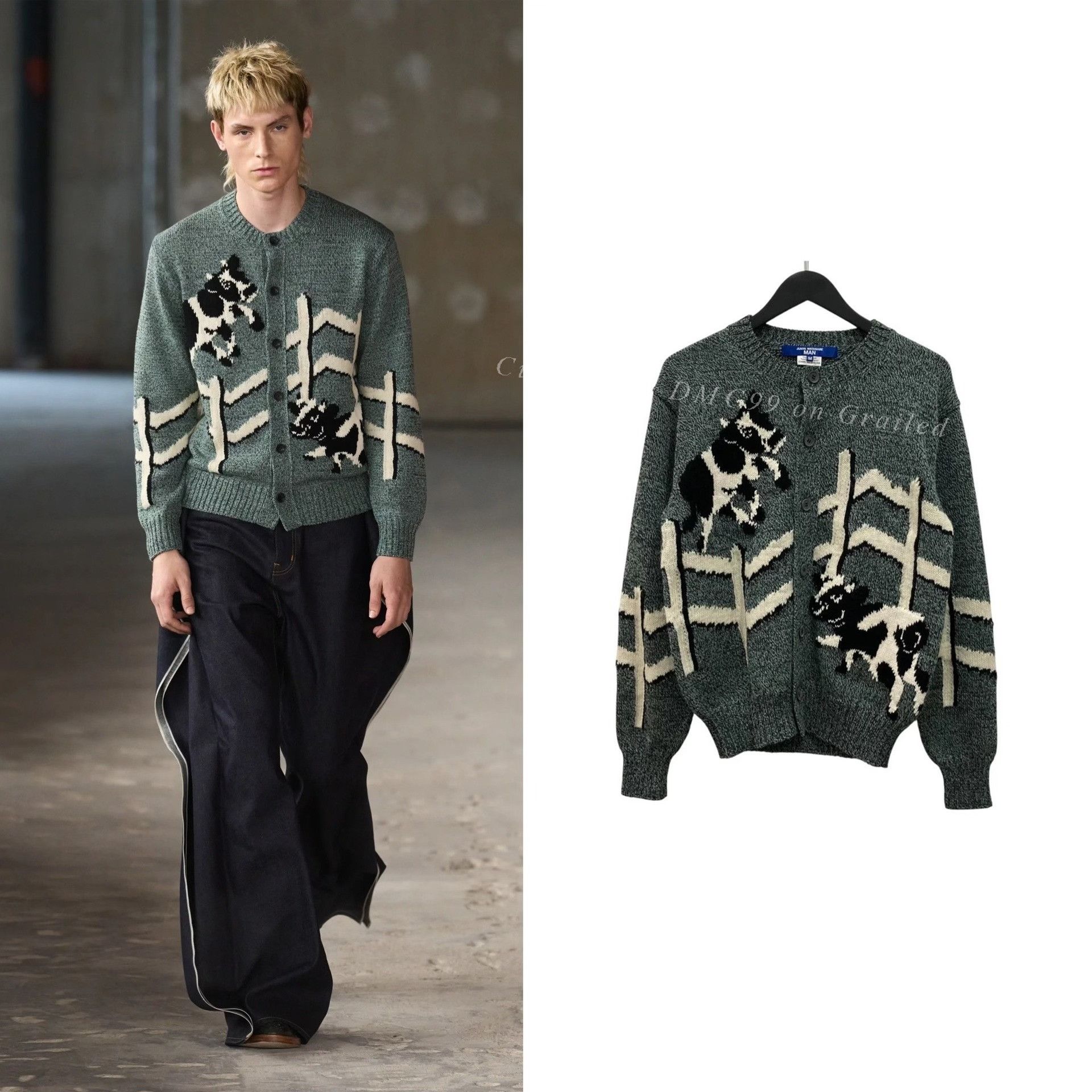 JUNYA WATANABE ⭐︎COMME des GARÇONS 長袖ニット Comme des Garcons × Junya Watanabe AD2009 Junya Watanabe Curry