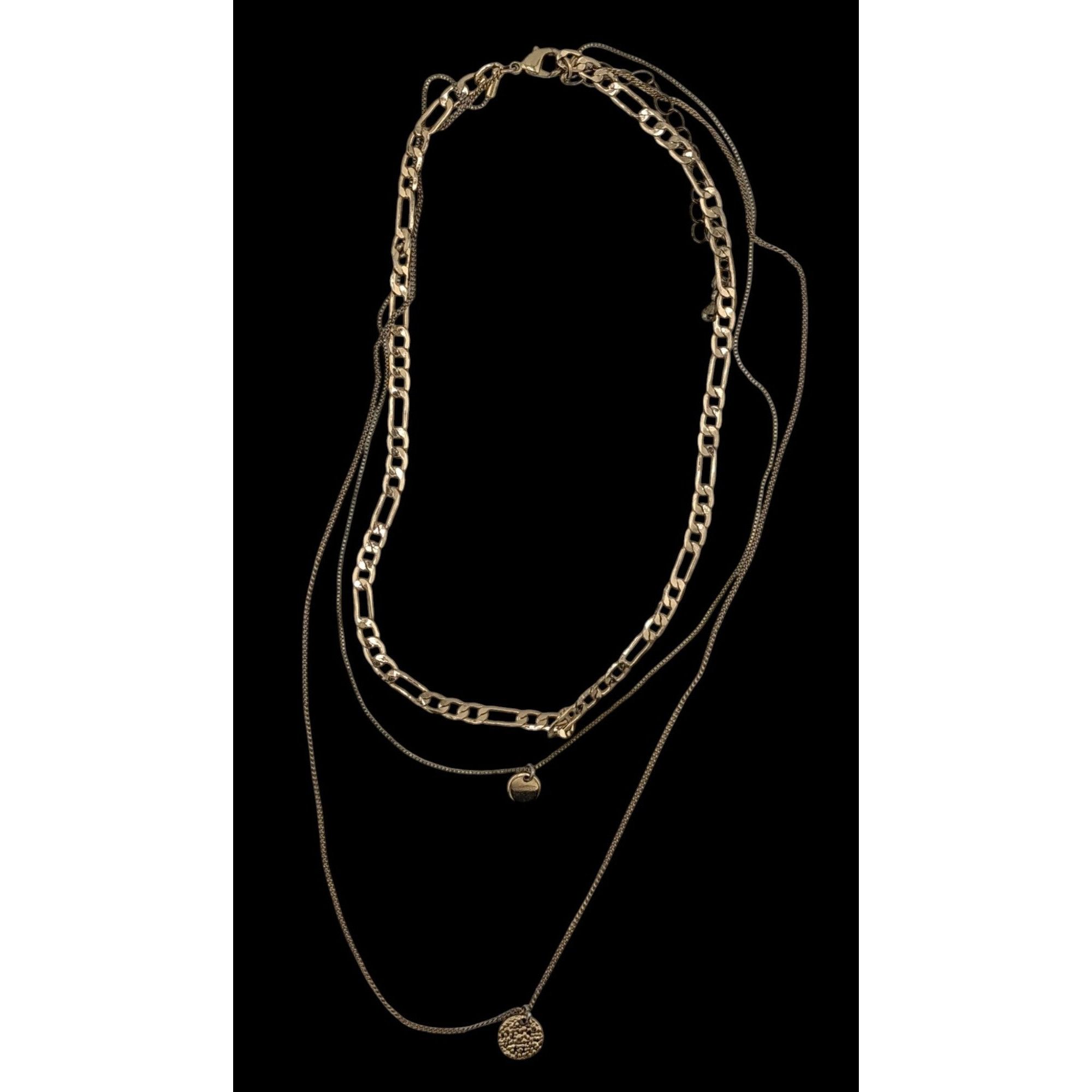 Other Elegant Metallic Layered Multi Chain Necklace With Minimalis Size ONE SIZE - 2 Thumbnail