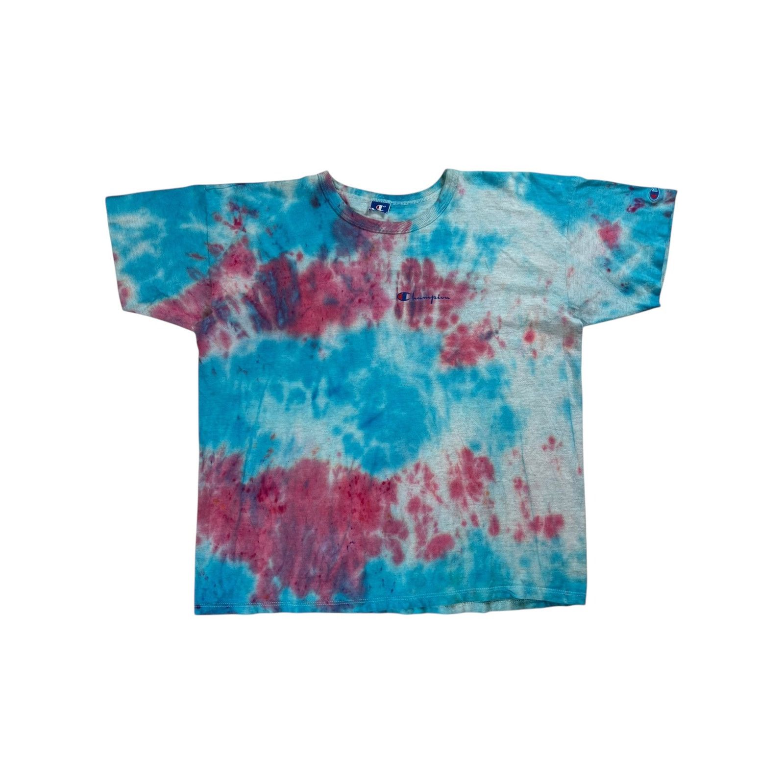 Champion × Vintage Vintage 90s Champion mini script tie dye tee (XXL) Size US XXL / EU 58 / 5 - 1 Thumbnail