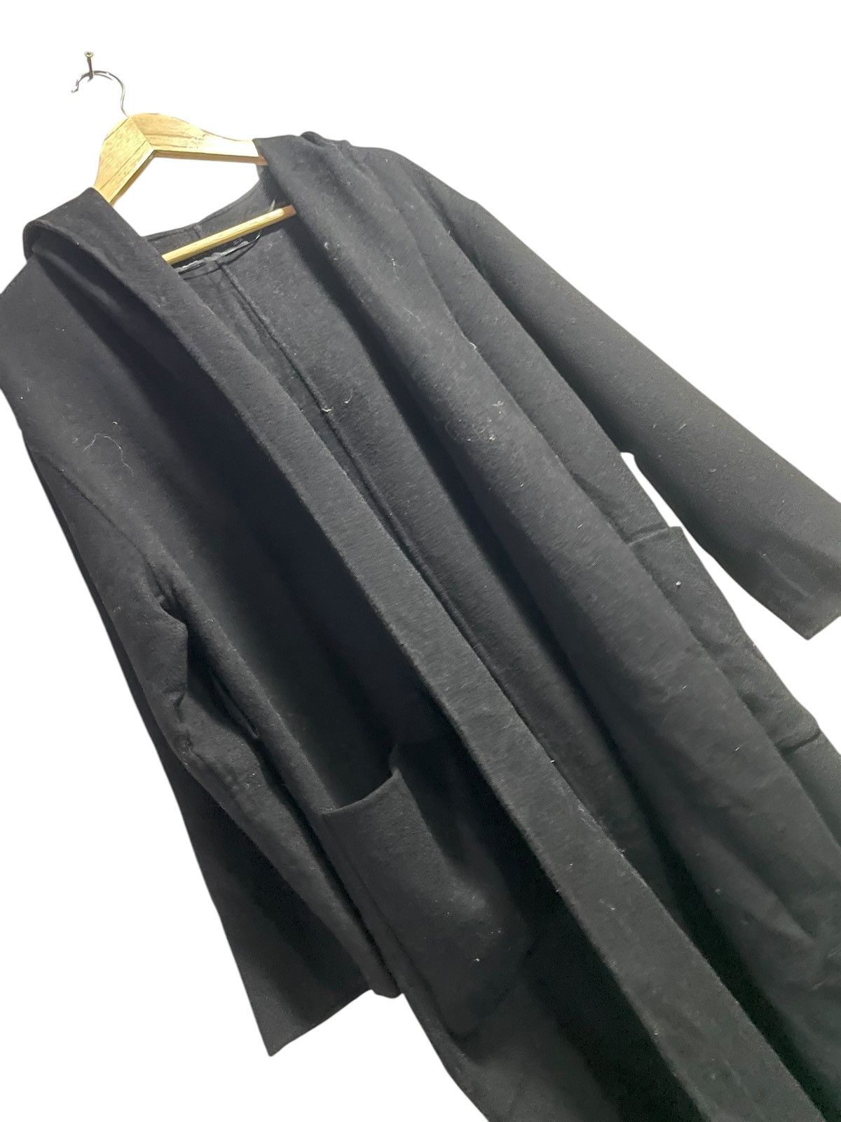Designer × Vintage × Zara ZARA Basic Outerwear Wool Hooded Long Coat (106) Size XS / US 0-2 / IT 36-38 - 2 Thumbnail