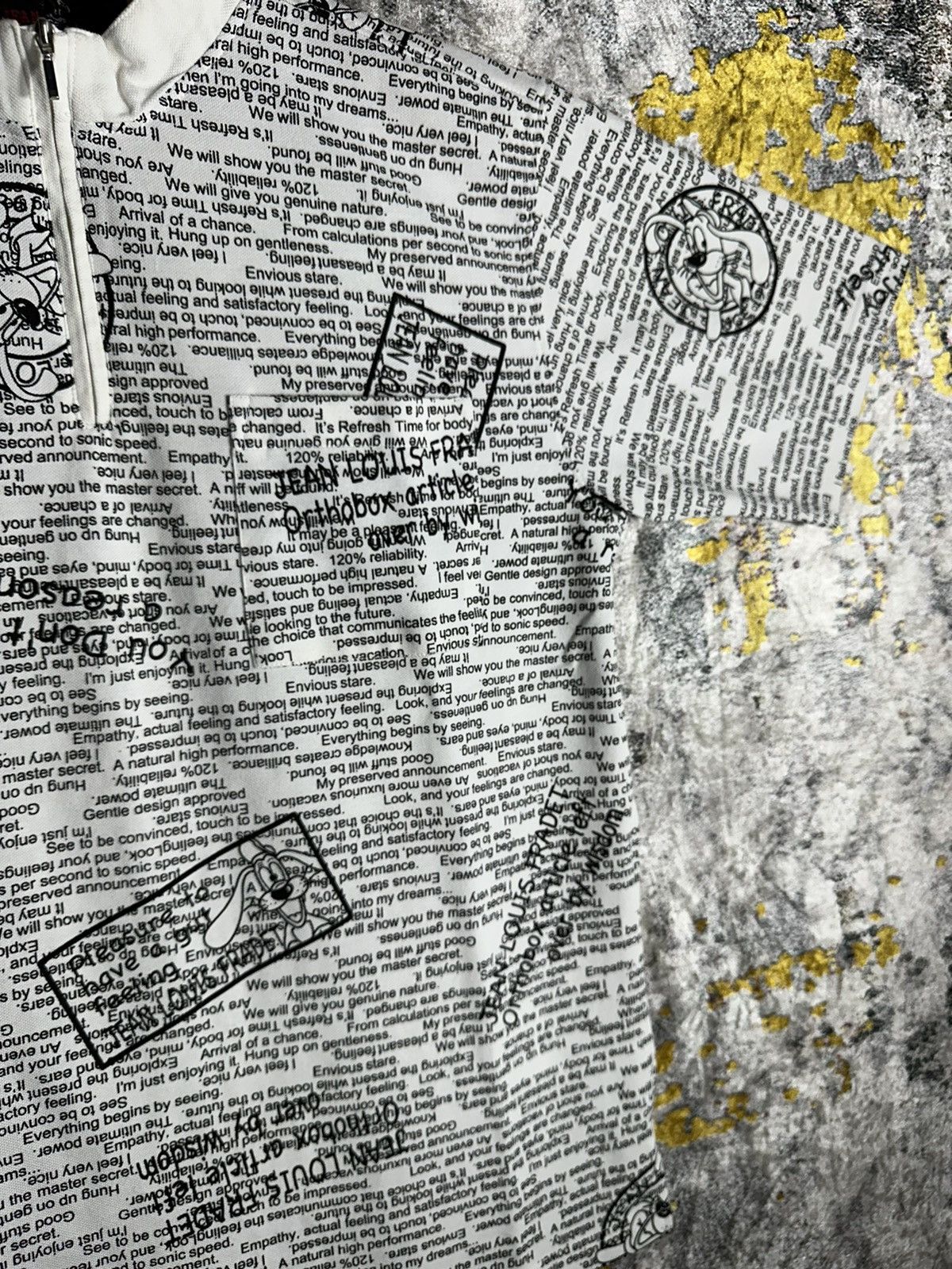 20471120 JEAN PAUL GAULTIER STYLE SHIRT AOP QUOTES TEXT SHORT SLEEVE Size US L / EU 52-54 / 3 - 6 Thumbnail