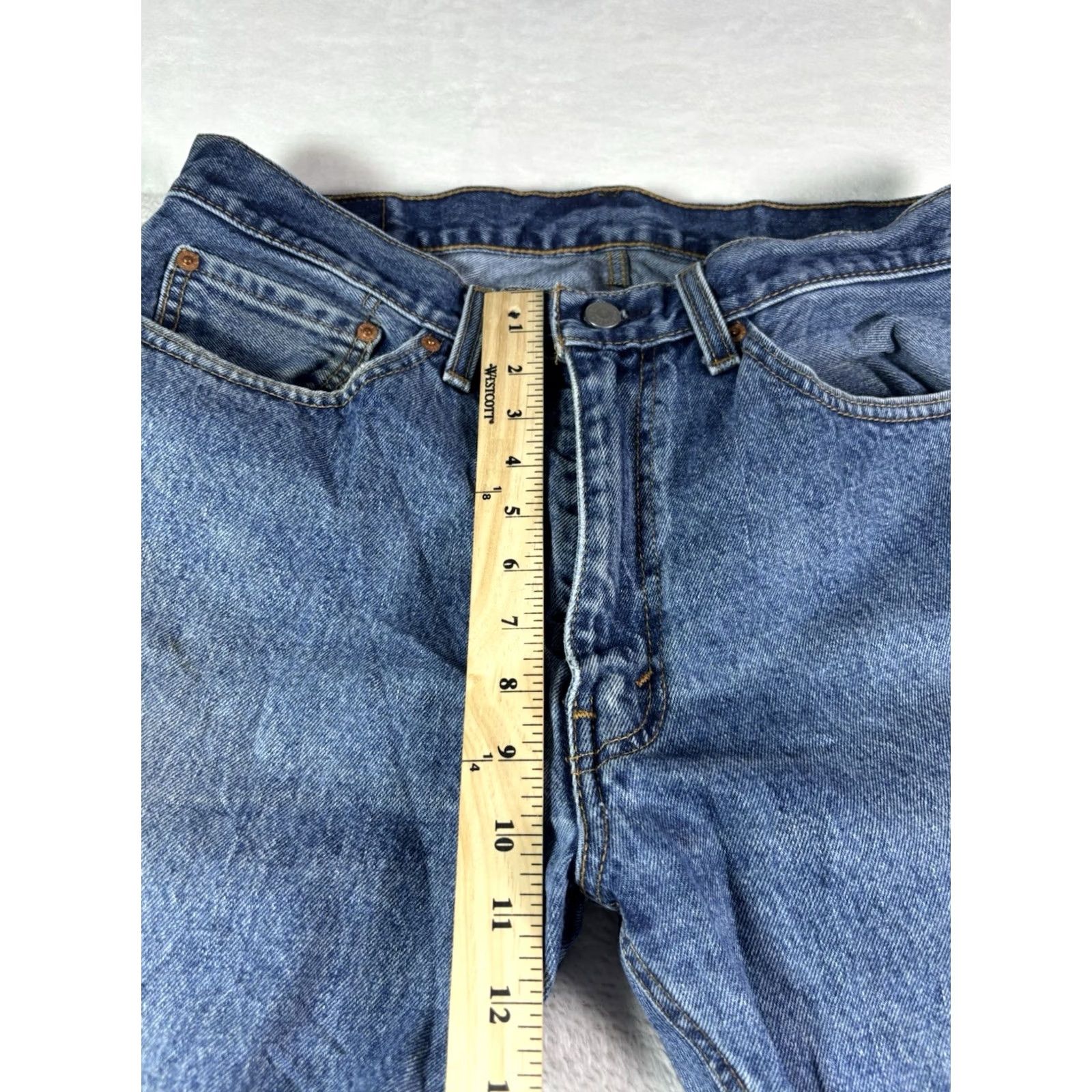 Levi's Levi's 505 Jeans Men's 36x29 Straight Leg Medium Wash Denim Workwear Cotton Jeans Regular Vintage: No Logo Button Zipper 5-Pocket 90s USA Cowboy Size US 36 / EU 52 - 3 Thumbnail