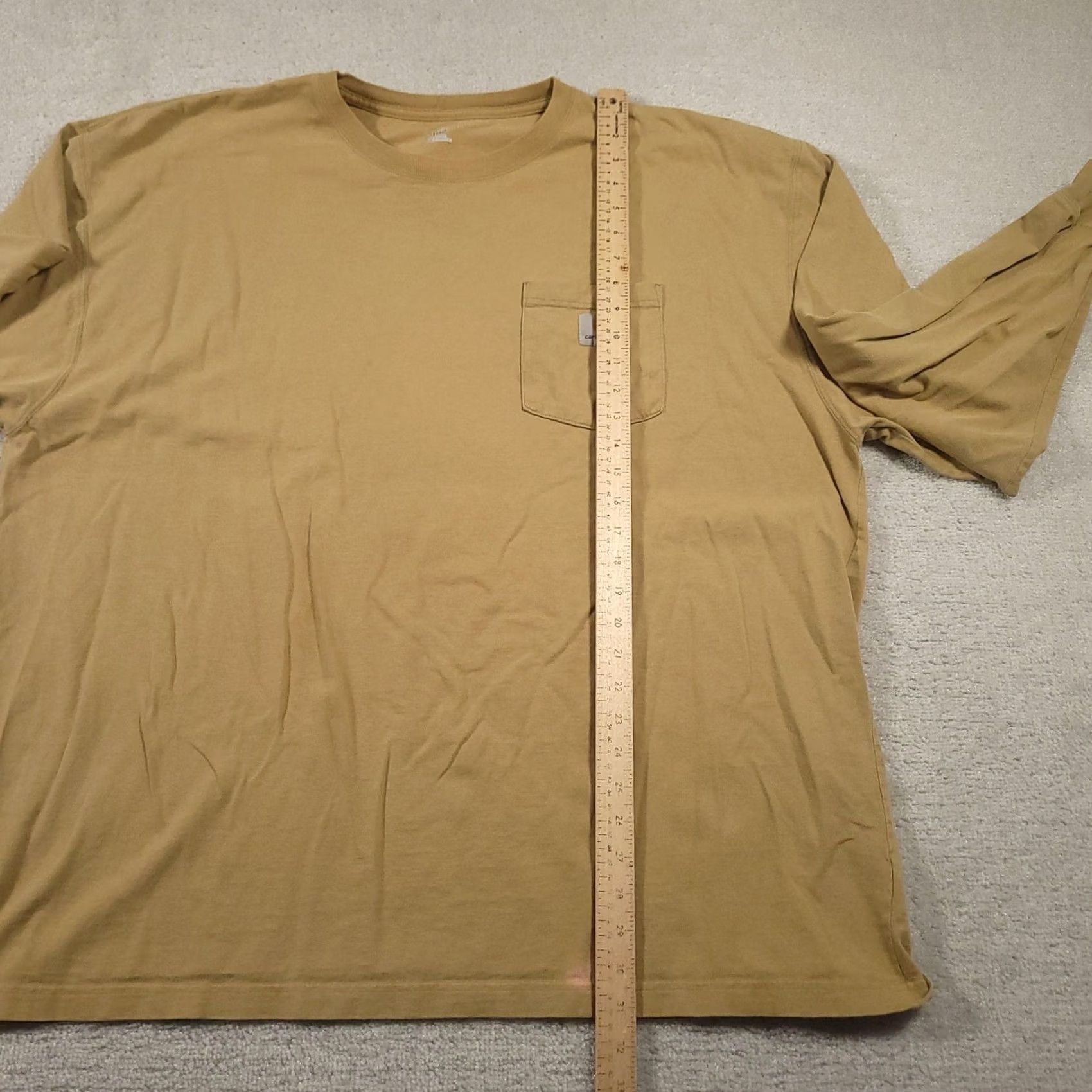 Carhartt Carhartt Shirt Mens 2XL Long Sleeve Pocket Workwear Crewneck Stains Brown Tan 2XL Mens Sleeve Long Pocket Workwear Crewneck Stains Carhartt Shirt Size US XXL / EU 58 / 5 - 6 Thumbnail