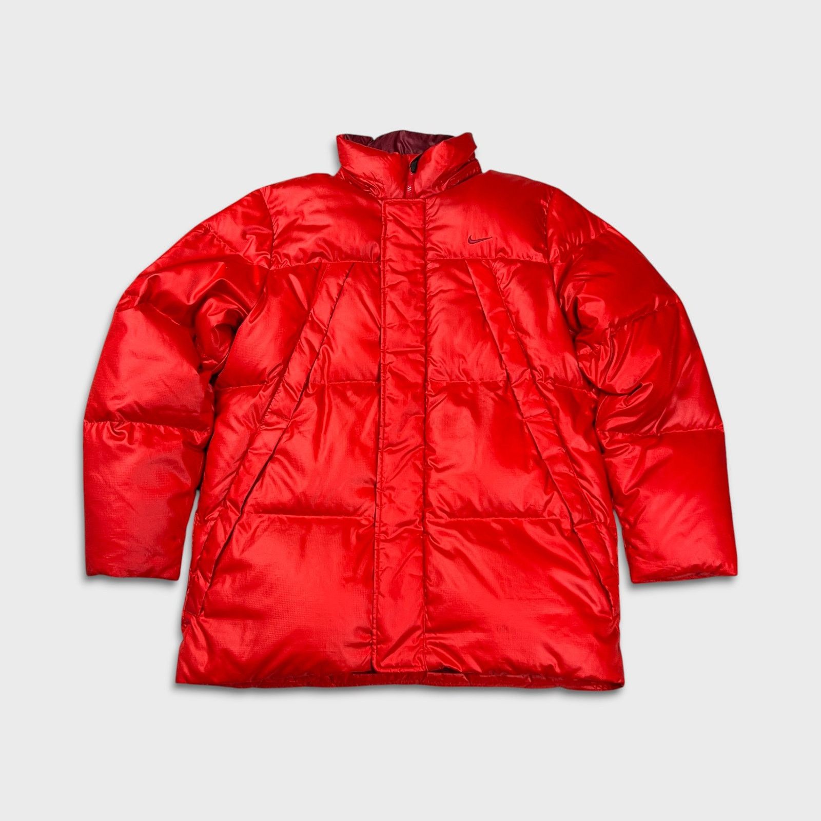 Nike × Vintage Nike Sportswear Jacket Large Swoosh Full Zip Outdoor Puffer Size US L / EU 52-54 / 3 - 1 Thumbnail