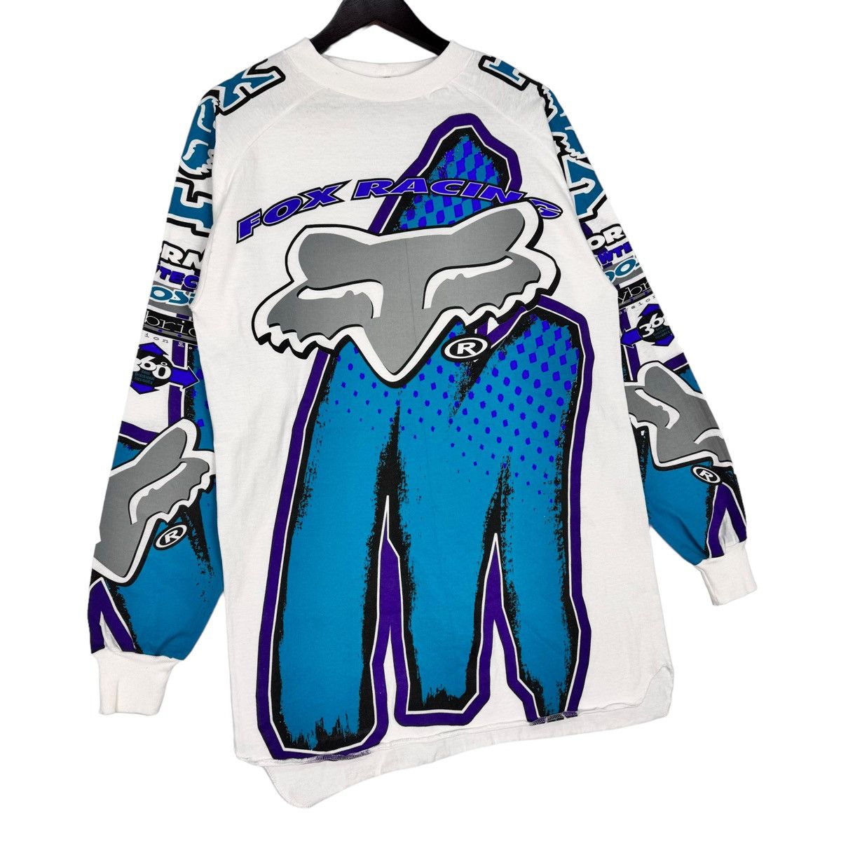 Fox Racing × Vintage Vintage 90s Fox Racing Motocross Jersey Size US M / EU 48-50 / 2 - 4 Thumbnail