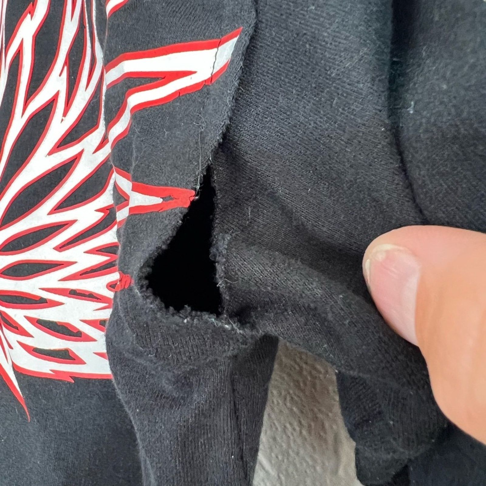 Black Label VTG Y2K Blac Label Hoodie Punk Goth Emo Cyber Red Spine Size S / US 4 / IT 40 - 6 Thumbnail