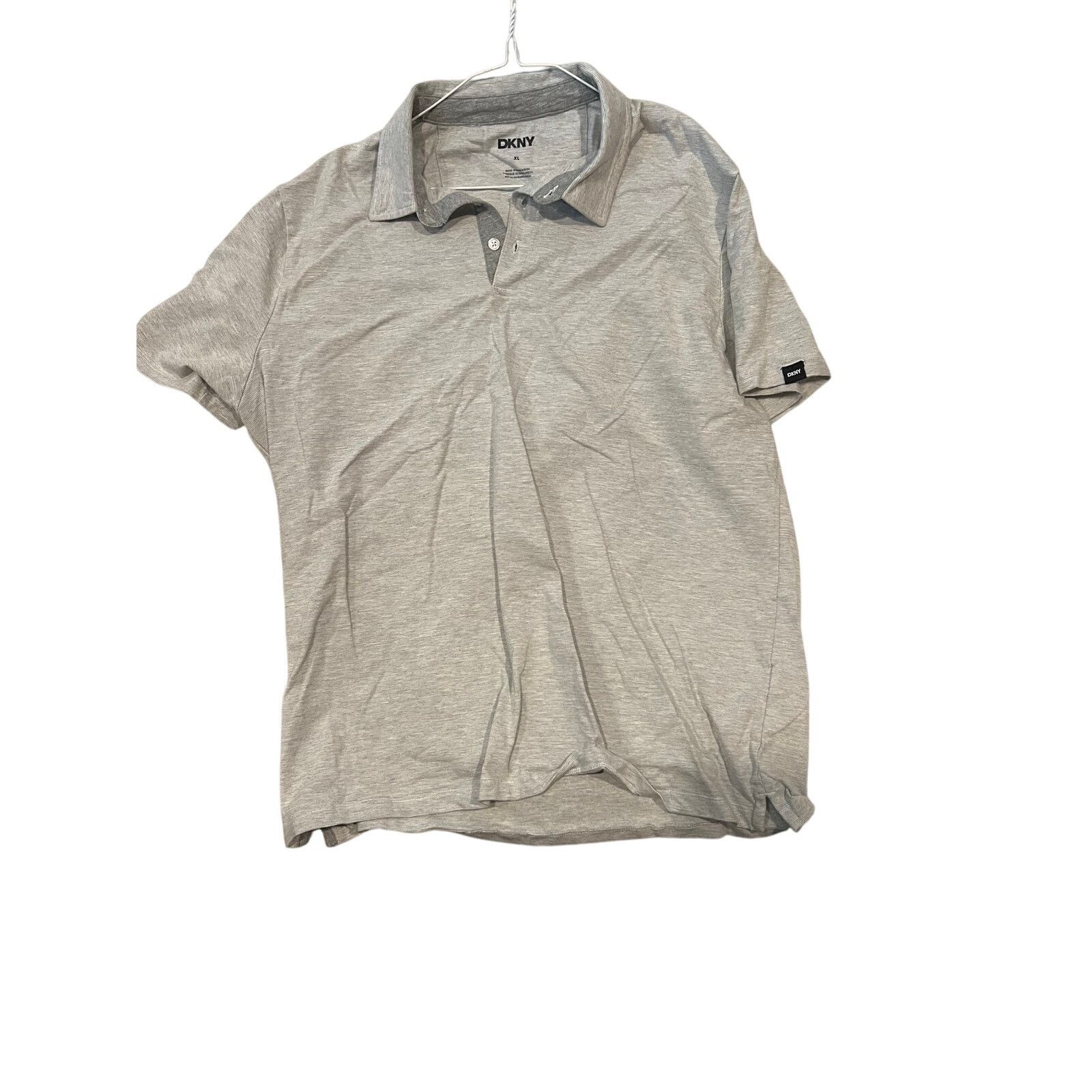 DKNY DKNY White Horizontal Pin Stripe Polo Shirt Mens XL Size US XL / EU 56 / 4 - 1 Thumbnail