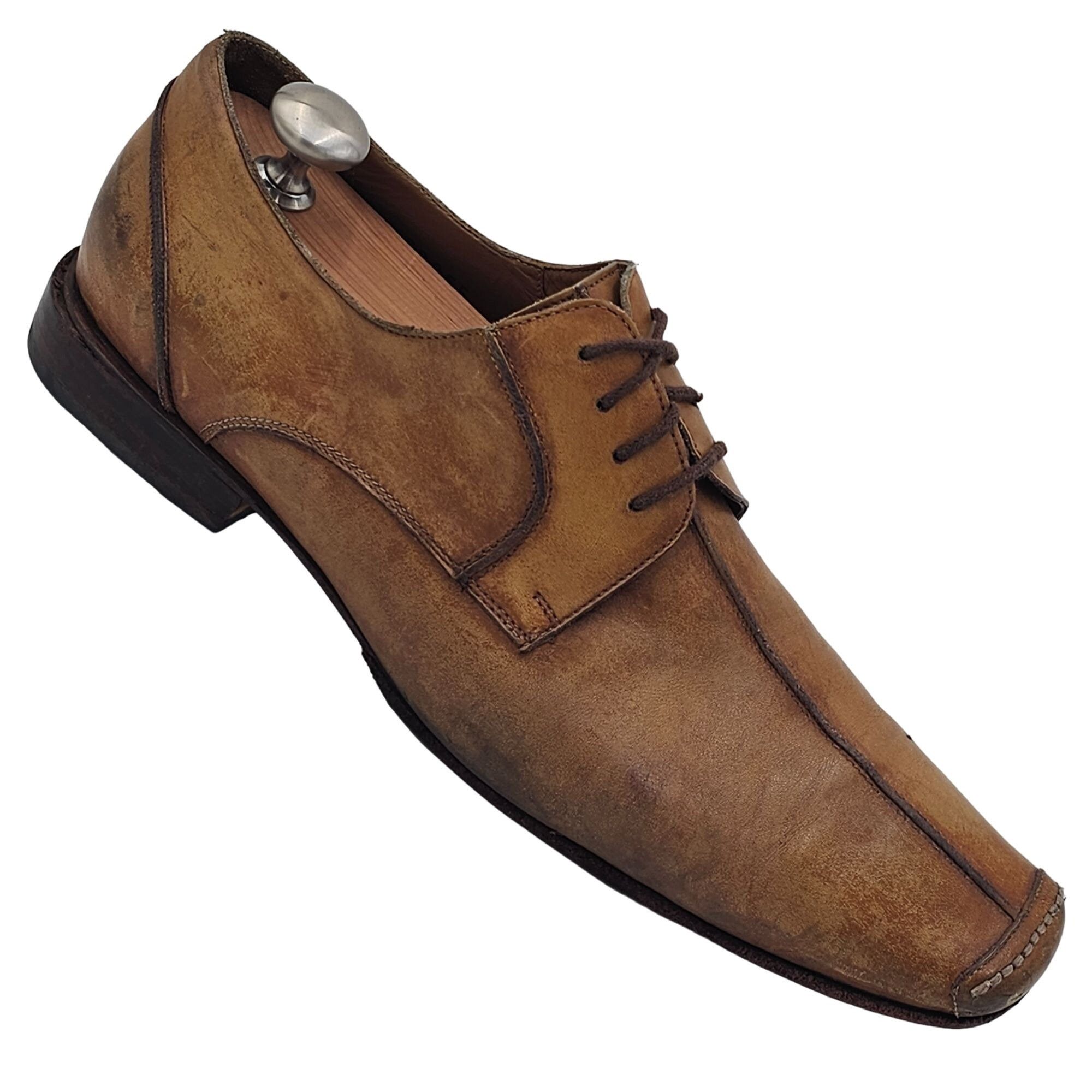 mezlan brown dress shoes Mezlan S20271 Men's Shoes Tan & Rust Woven / Calf-Skin Leather Dress Monk-Straps Loafers (MZ3474) BROWN / 11 US
