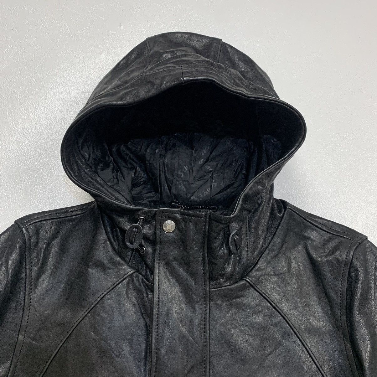 RRL Ralph Lauren × Schott Schott Hooded bikers leather jacket Size US M / EU 48-50 / 2 - 3 Thumbnail