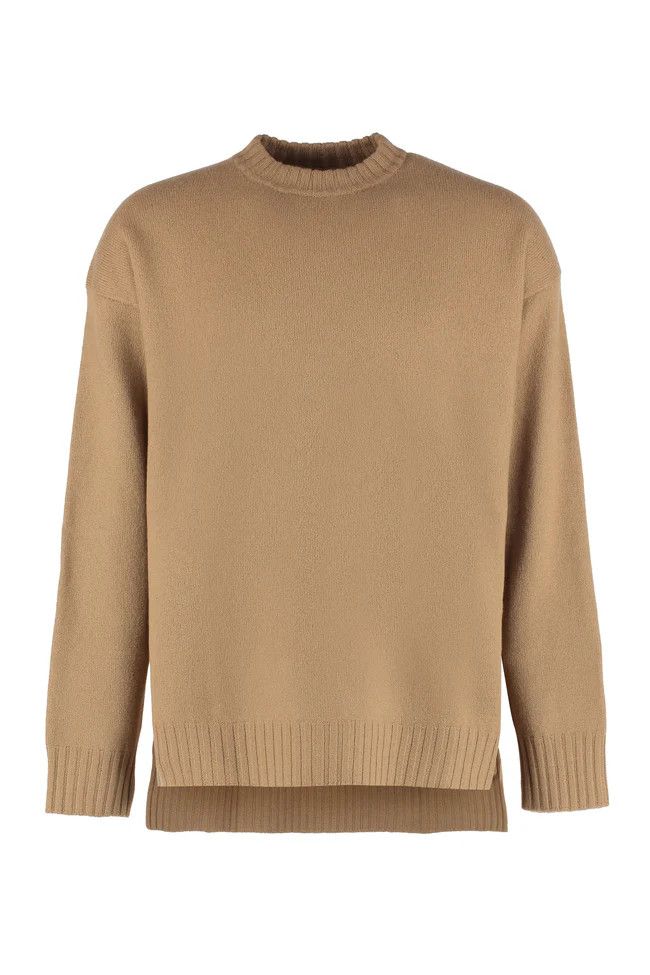 Jil Sander o1y1124 Cashmere Blend Crew-Neck Sweater in Camel Size US M / EU 48-50 / 2 - 1 Thumbnail