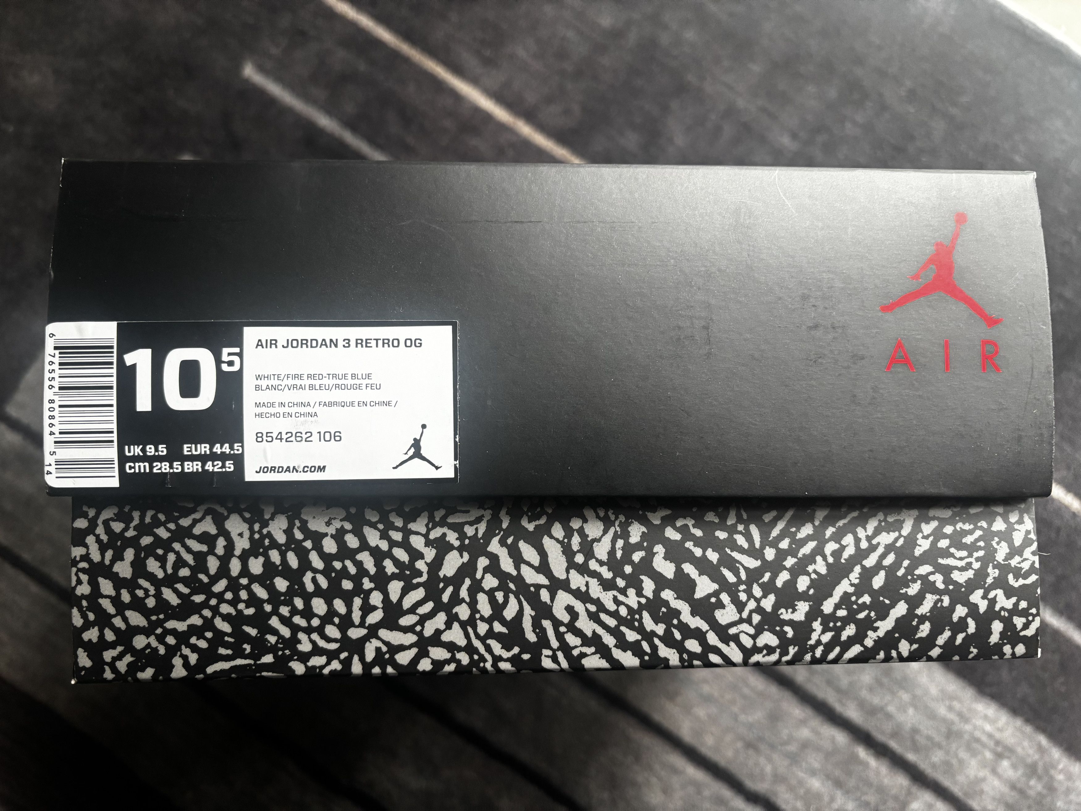 Jordan Brand Nike Air Jordan 3 Retro True Blue 2016 US10.5/EU44.5 Size US 10.5 / EU 43-44 - 5 Thumbnail