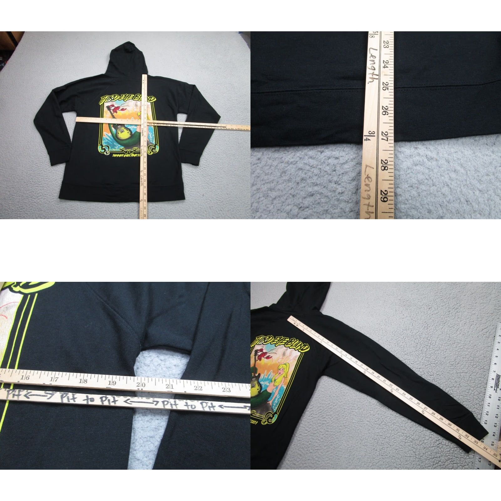Vintage VINTAGE Third Eye Blind Hoodie Shirt Mens M Black 2024 Tour Summer Gods 3EB Mens Size US M / EU 48-50 / 2 - 8 Thumbnail
